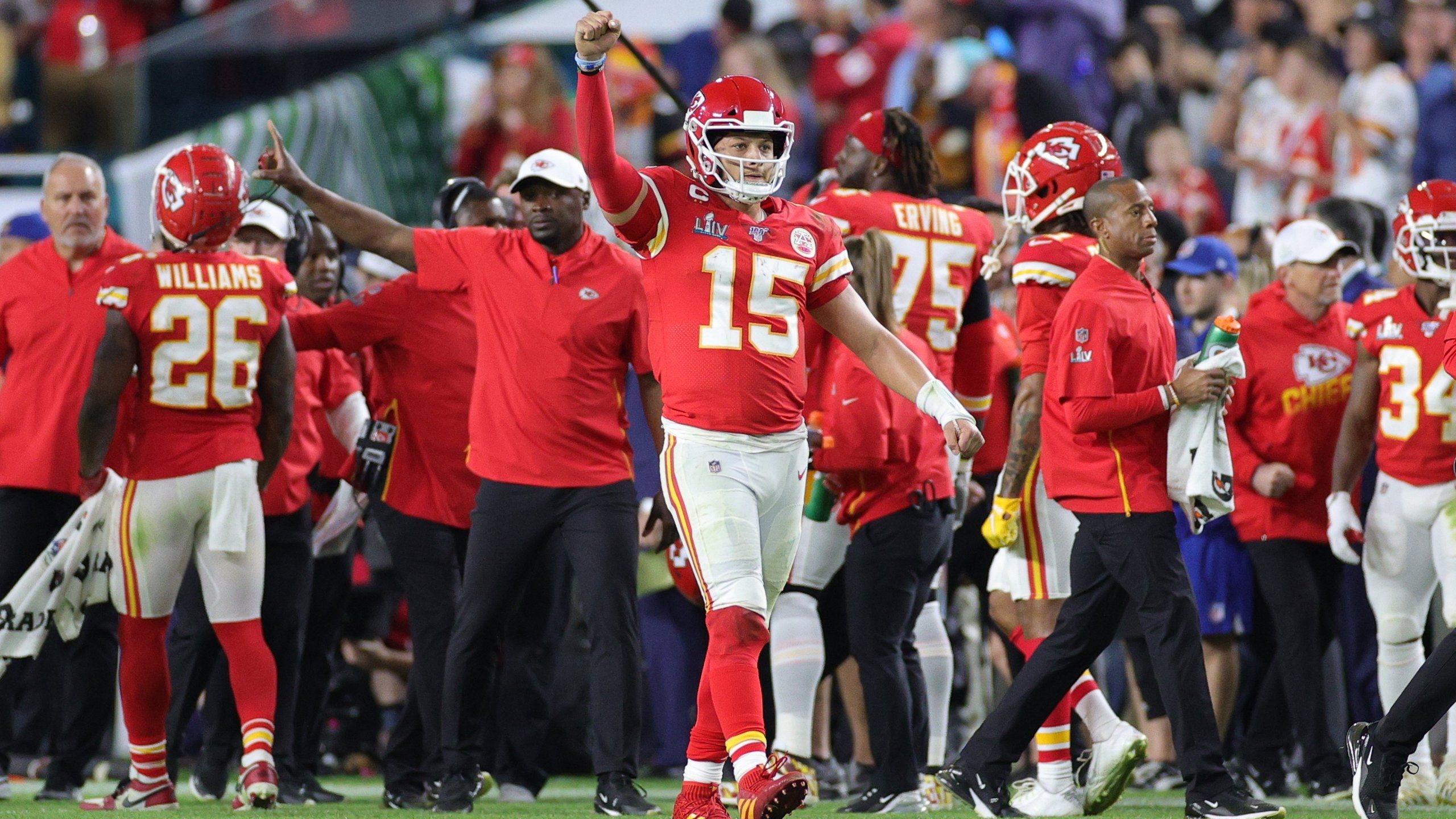 2560x1440 Led by Patrick Mahomes, the Kansas City Chiefs win their first Super Bowl in 50 years, Desktop