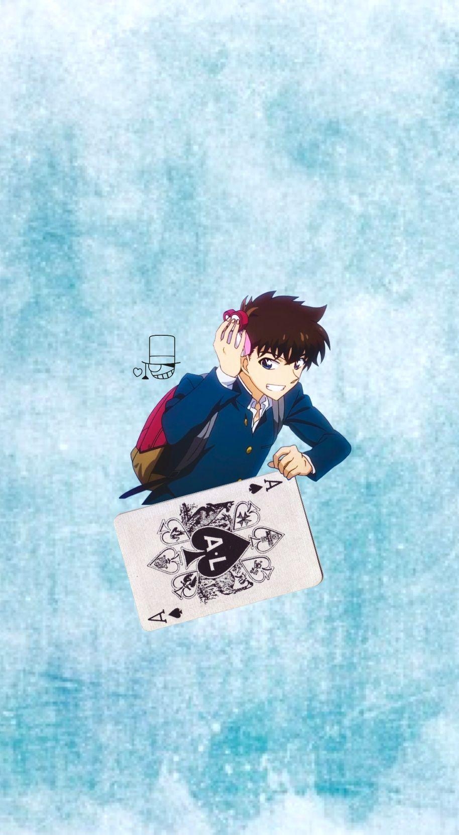 920x1670 Detective Conan Kuroba Kaito Kid Blue Wallpaper Card 괴도키드 배경, Phone