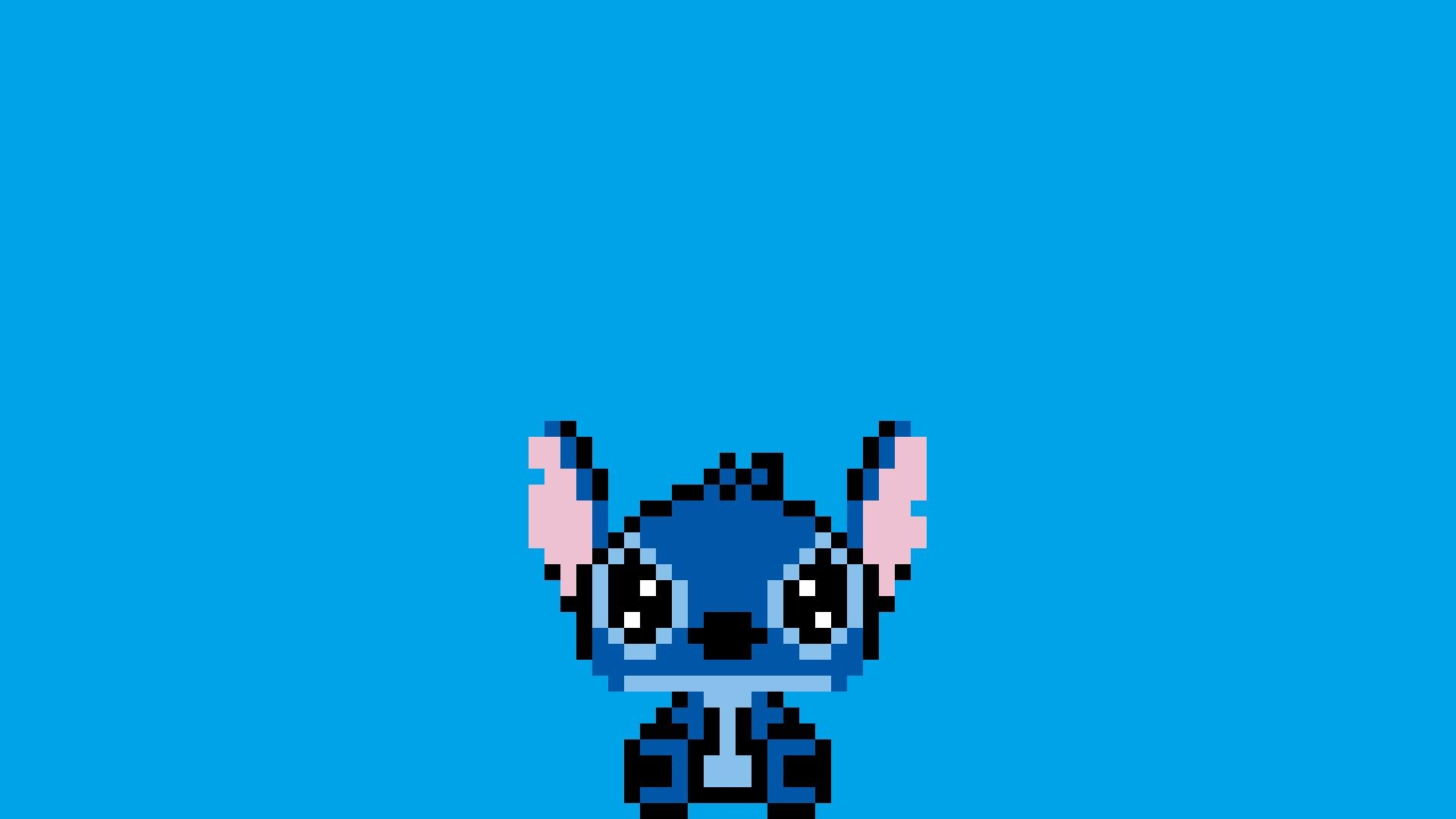 1920x1080 Stitch Pixel Art, HD Cartoons, 4k Wallpaper, Image, Desktop