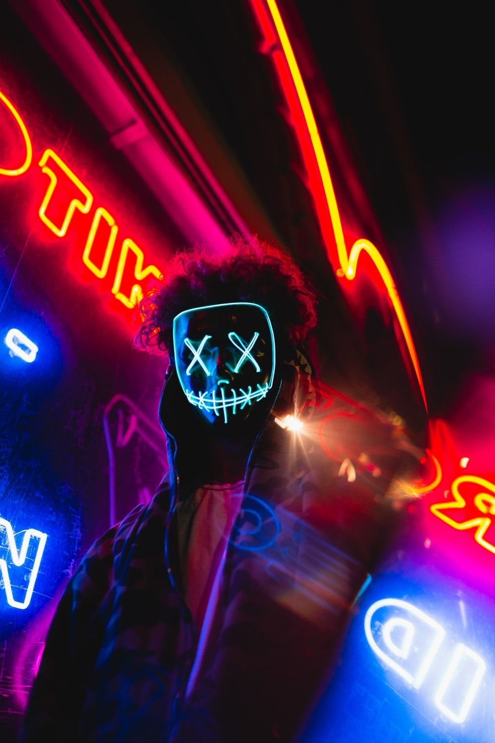1000x1500 Neon Mask Picture. Download Free Image, Phone