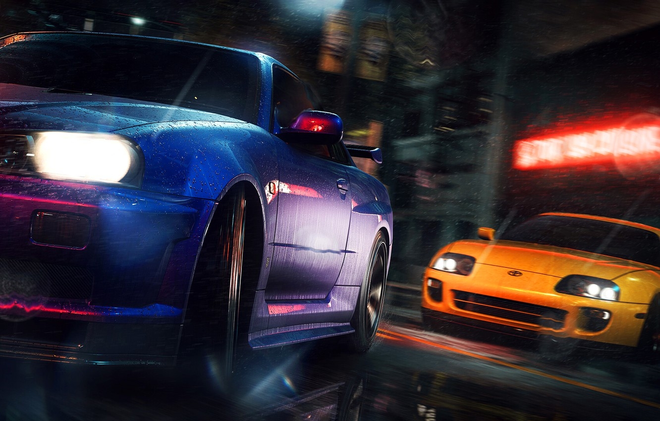 1340x850 Wallpaper Auto, The Game, Rain, Race, Machine, GT R, NFS, Supra, Skyline, Toyota Supra, R The Shower, Mikhail Sharov, Transport & Vehicles, By Mikhail Sharov, Nissan Skyline R34 GT R Image For Desktop, Section, Desktop