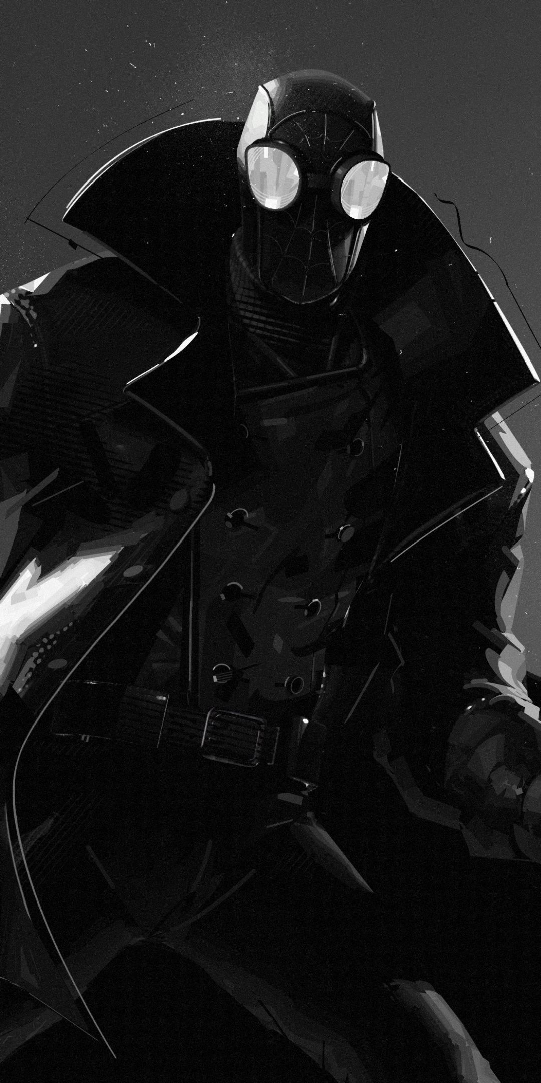 1080x2160 Spider Man Noir, BW, Monochrome, Superhero,  Wallpaper. Noir Spiderman, Spiderman Art, Marvel Spiderman, Phone