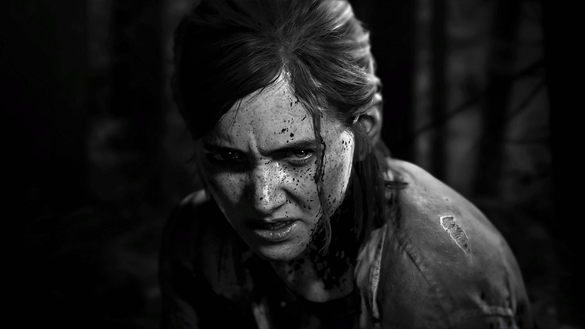 1920x1080 Download Grayscale Ellie Williams The Last Of Us 4k Wallpaper, Desktop