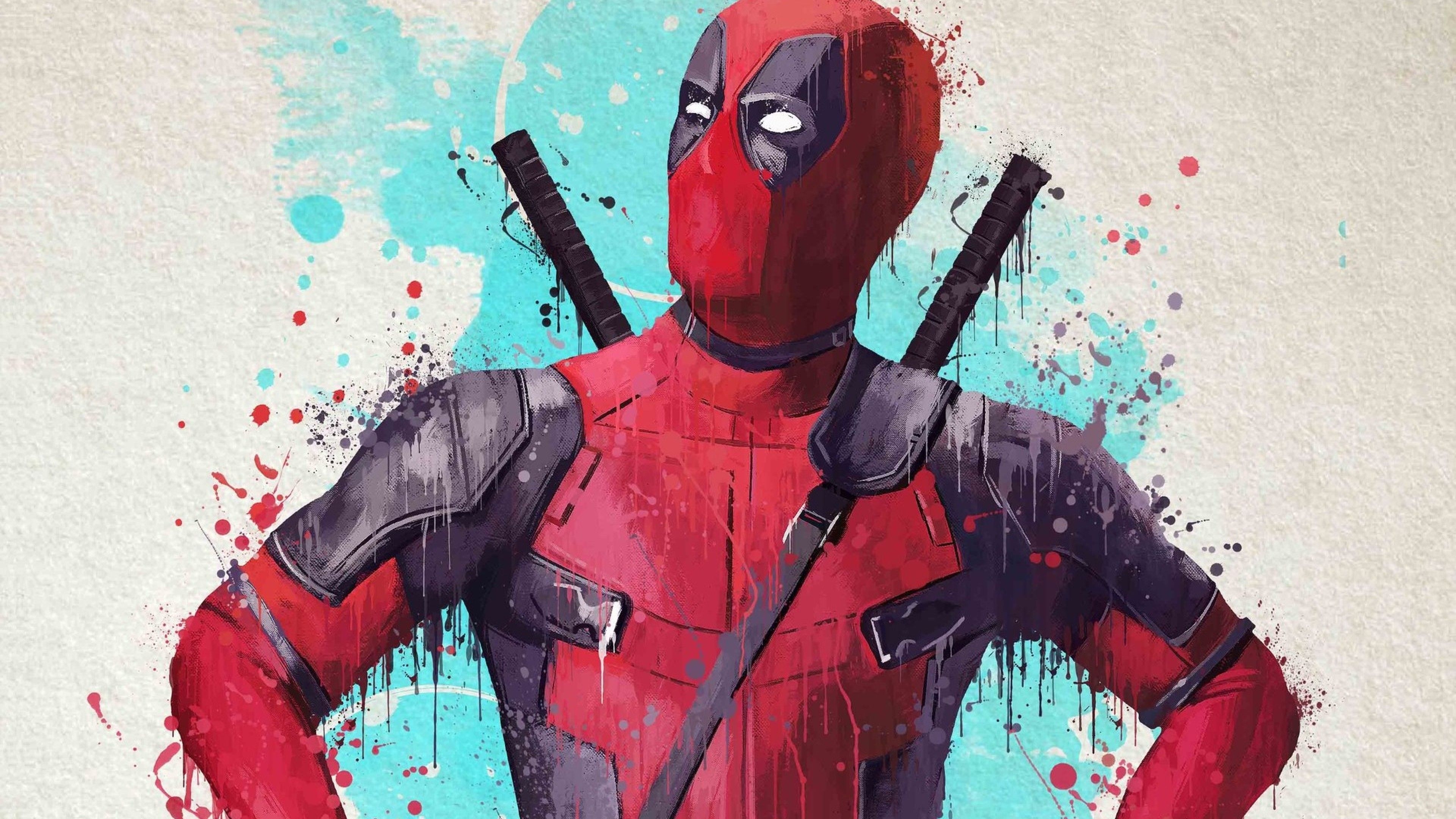 3840x2160 Deadpool Splash Art 4K Wallpaper, HD Movies 4K, Desktop