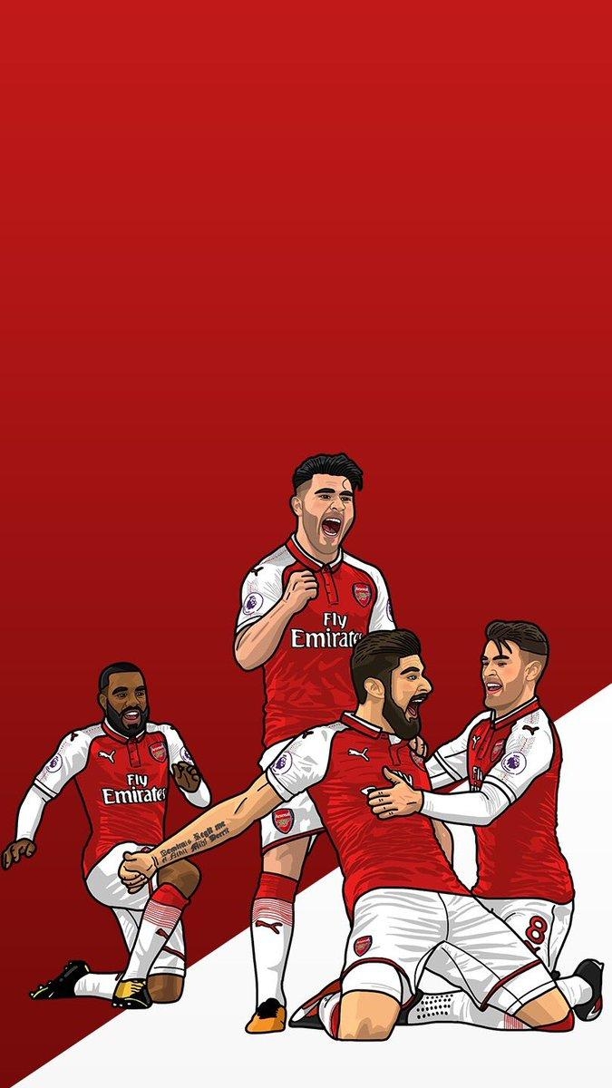 680x1200 Arsenal Cartoon Wallpaper, Phone