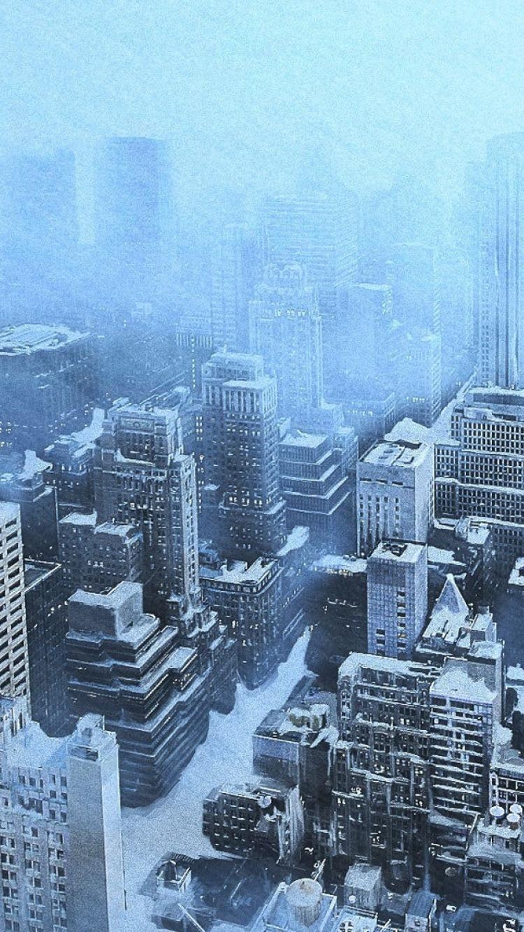 750x1340 Winter snow new york city wallpaper, Phone