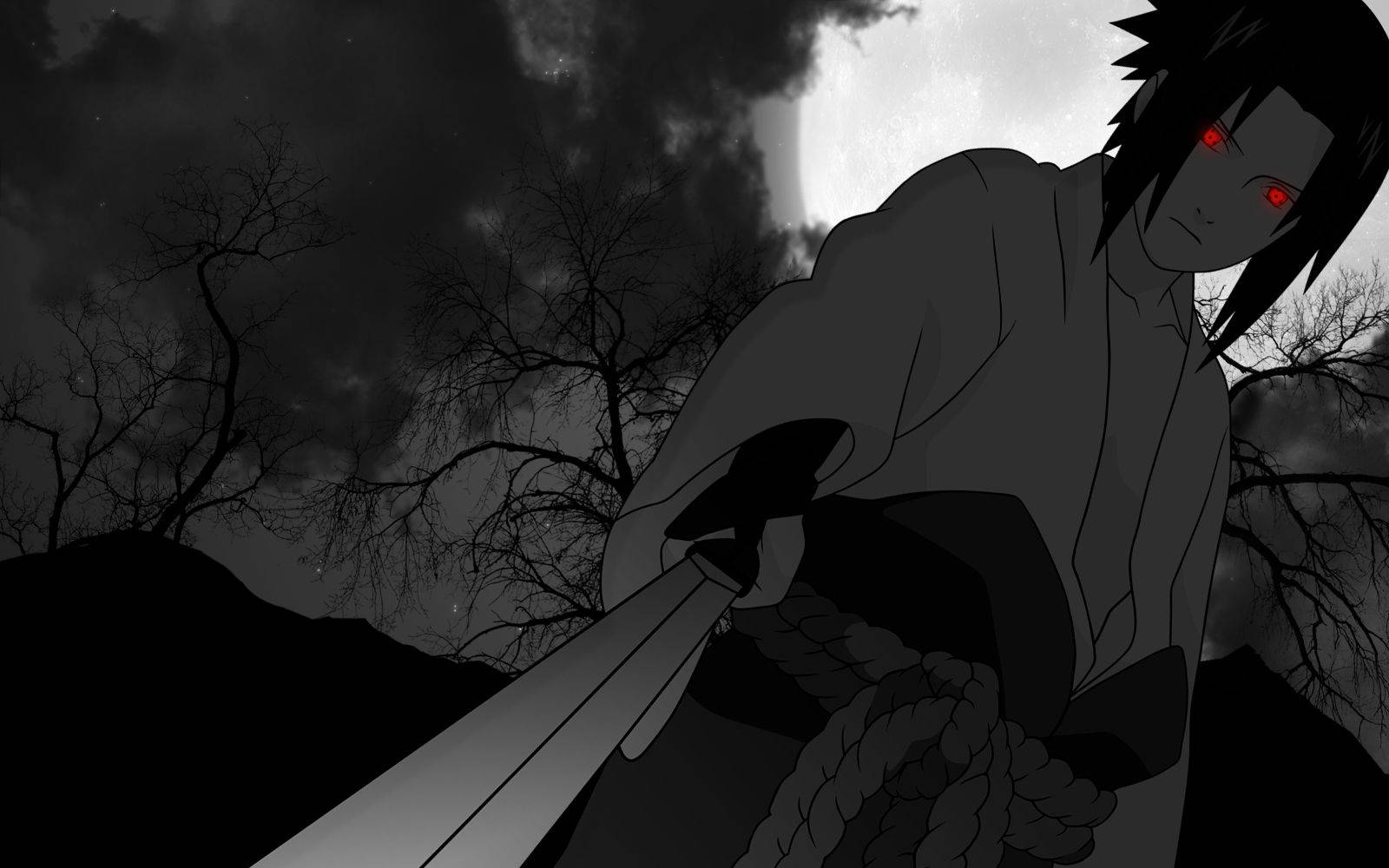 1600x1000 Download free Sasuke Pfp Black, Desktop