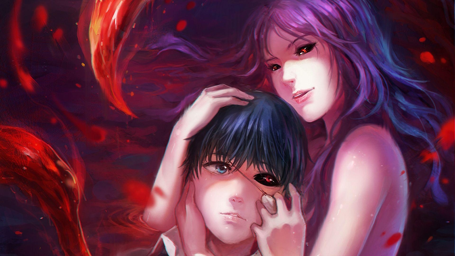 1920x1080 Anime Tokyo Ghoul Rize Kamishiro Ken Kaneki Wallpaper. Tokyo Ghoul, Desktop