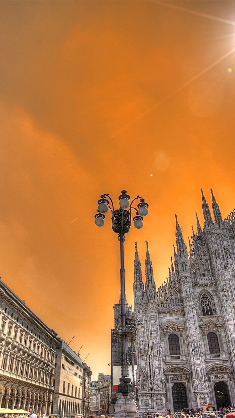 750x1340 Milan, Italy, Cathedral, Travel Place, People  IPhone 8 7 6 6S Wallpaper, Background, Picture, Image, Phone