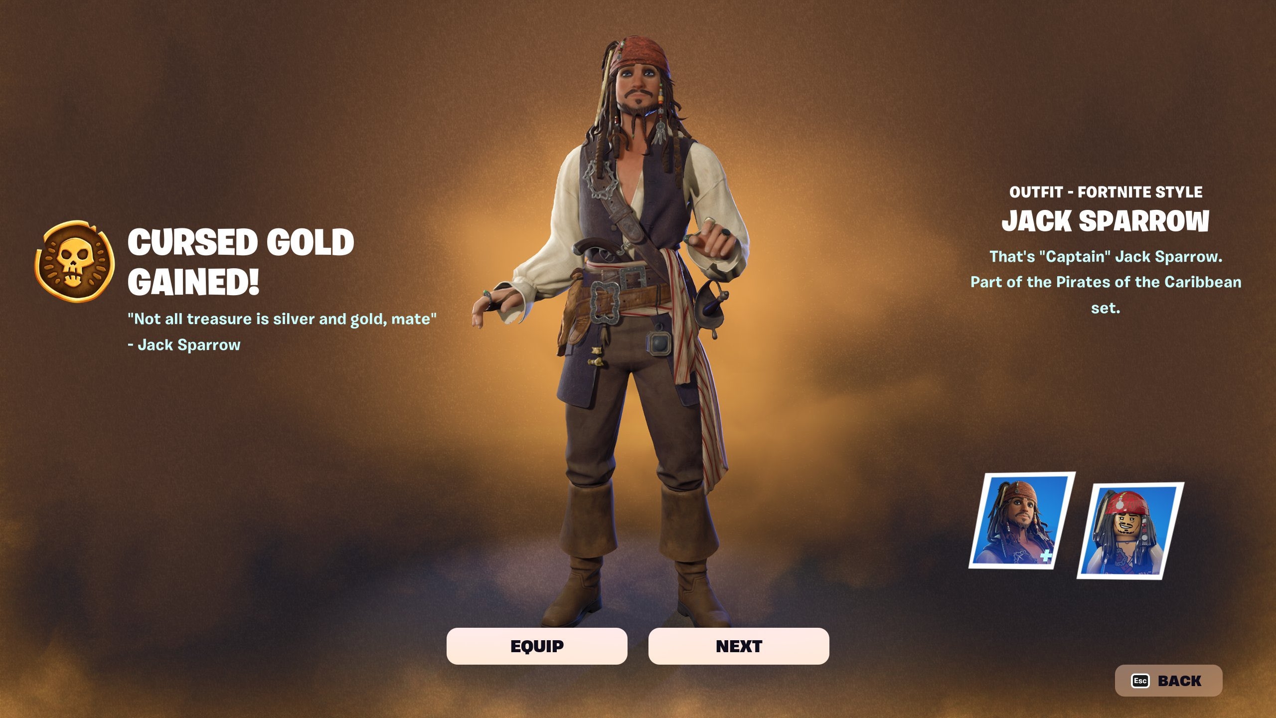 2560x1440 Jack Sparrow Fortnite wallpaper, Desktop