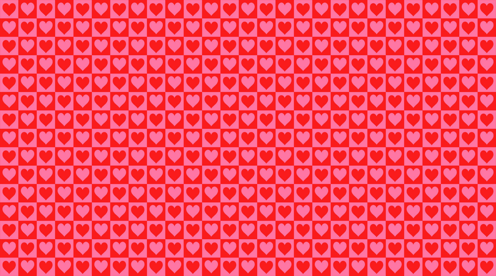 1620x900 Download Red Pink Seamless Hearts Valentines Desktop Wallpaper, Desktop