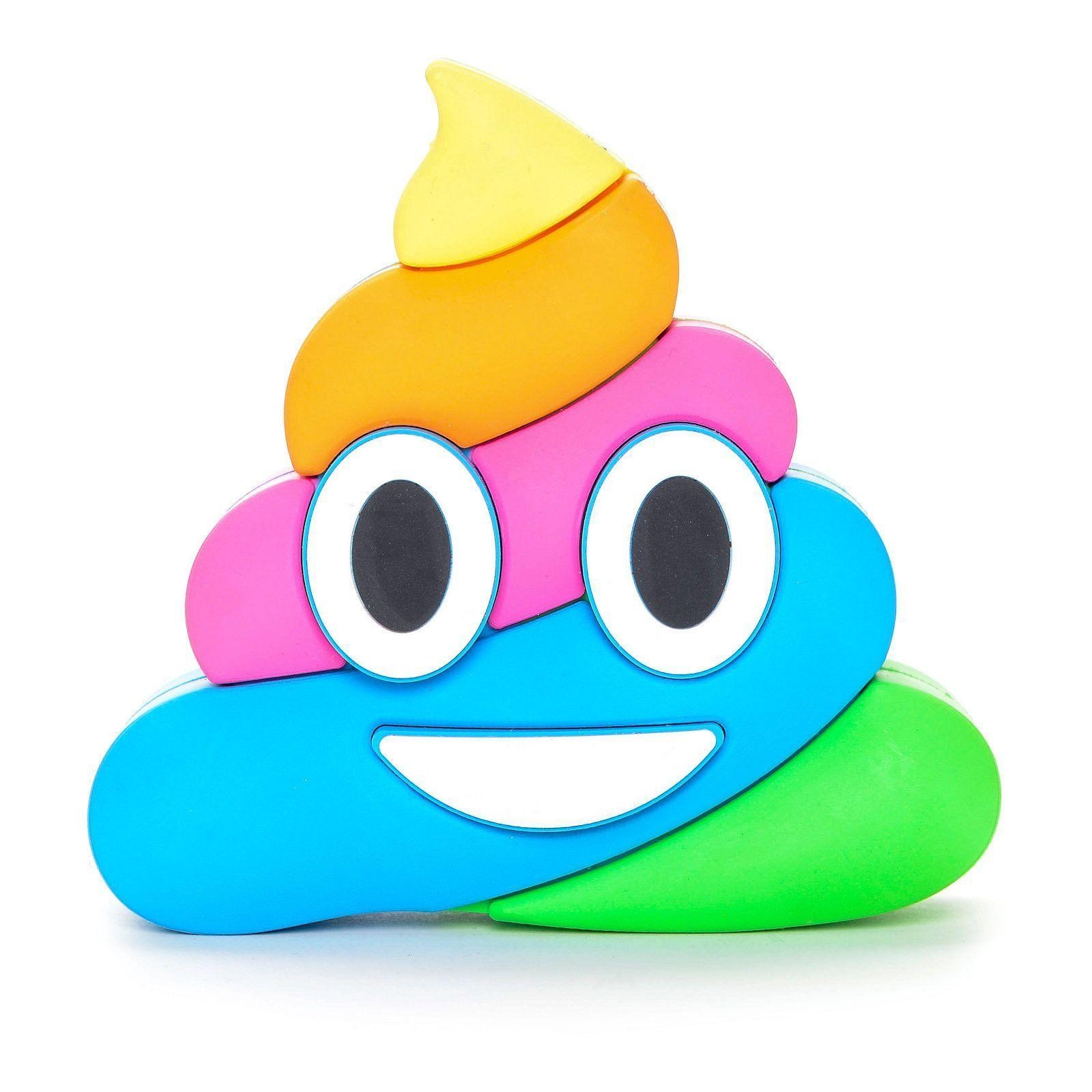 1600x1600 Dash Charms® Rainbow Poop Emoji Power Bank Portable Charger, Phone