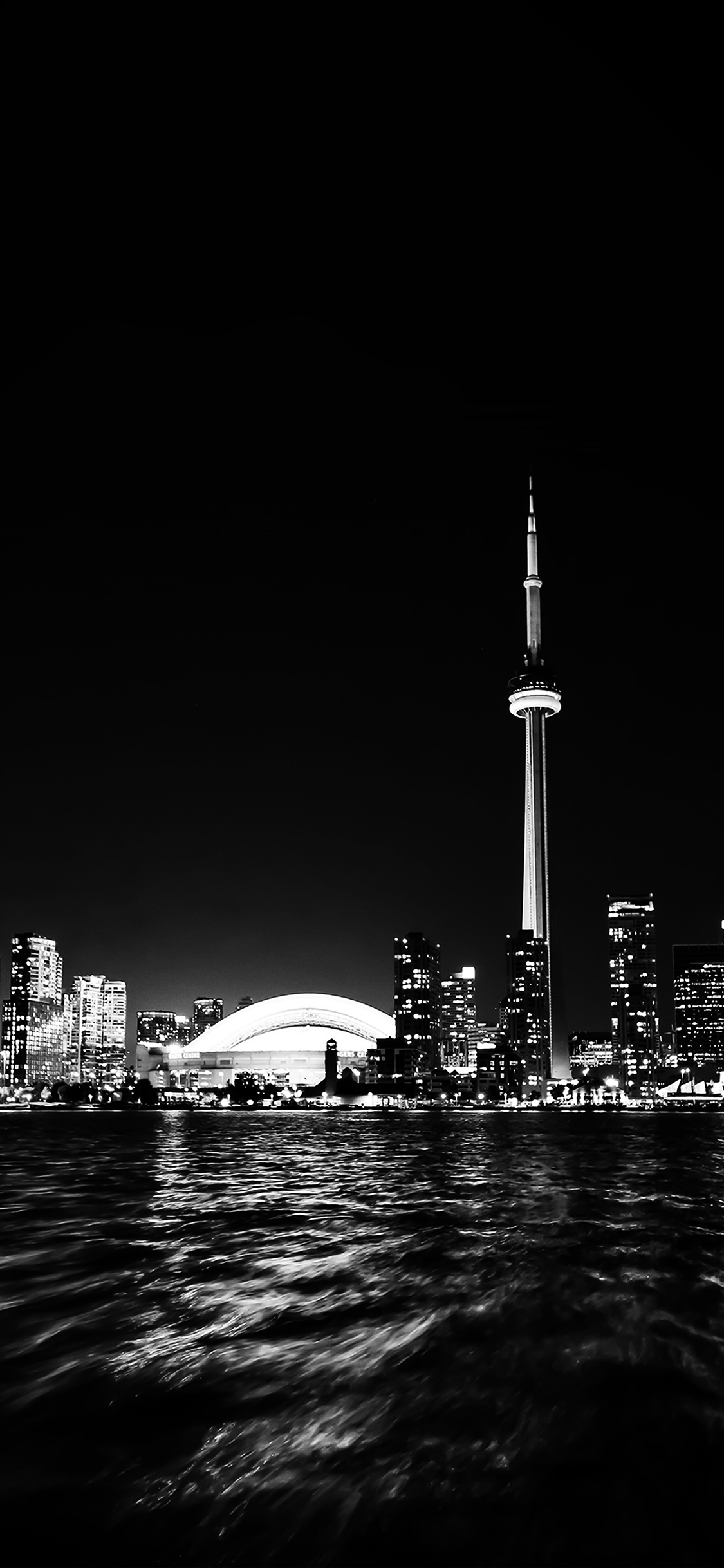 1130x2440 Toronto City Night Missing Tower, Phone