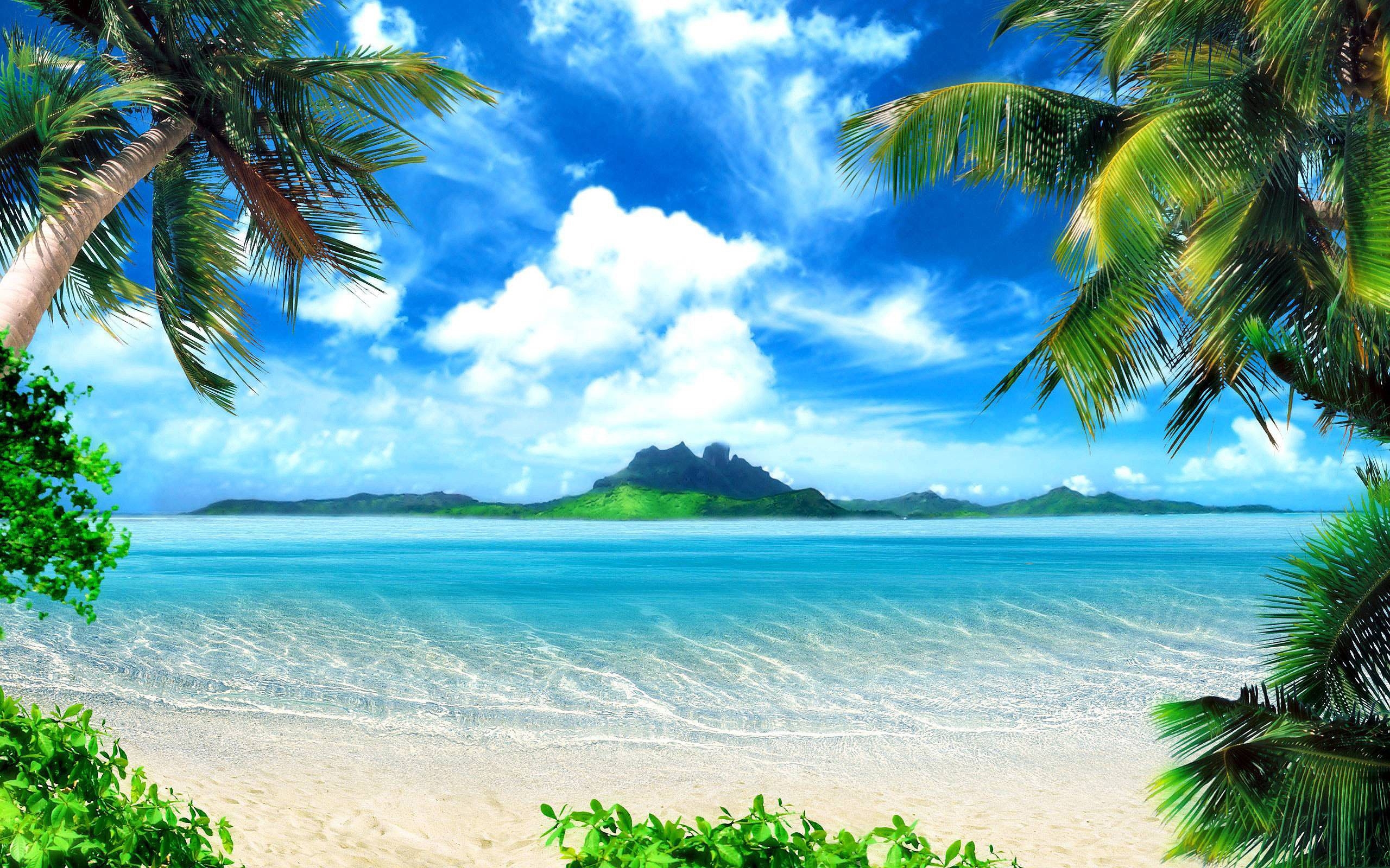 2560x1600 Ocean Beach Wallpaper, Desktop