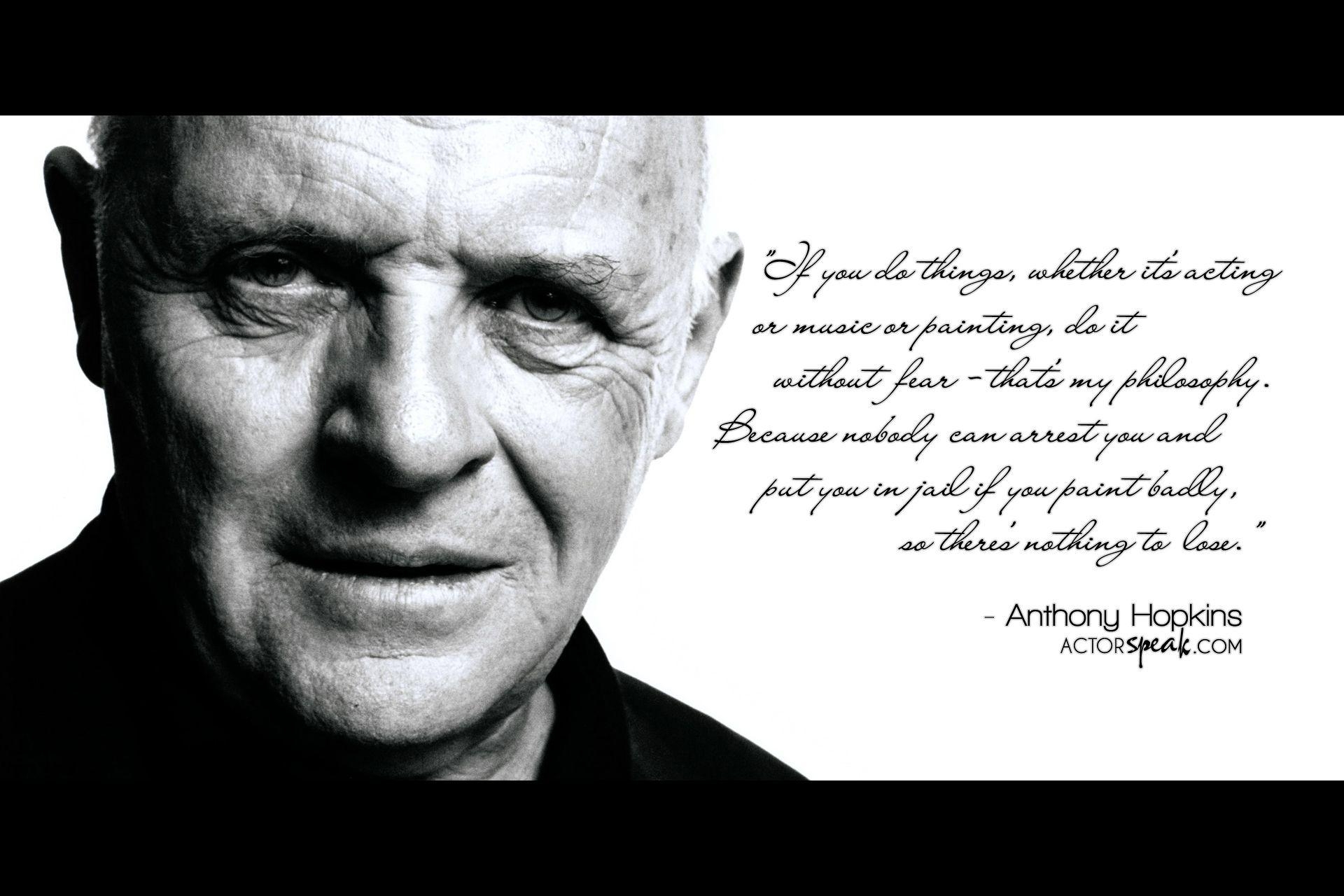 1920x1280 WALLPAPER: Sir Anthony Hopkins Quote On Acting With Photo, Desktop