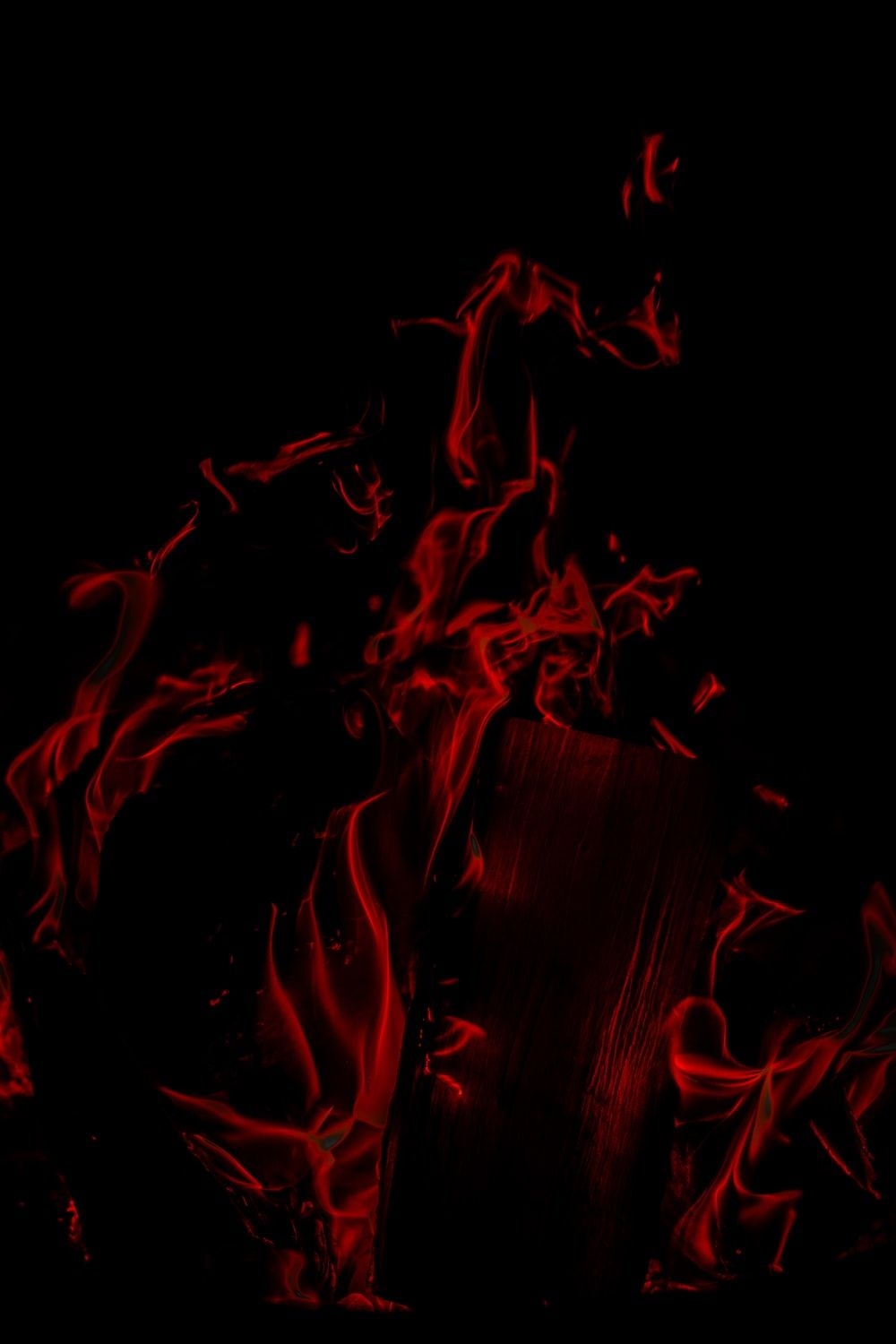 1000x1500 red and black fire digital wallpaper photo, Phone