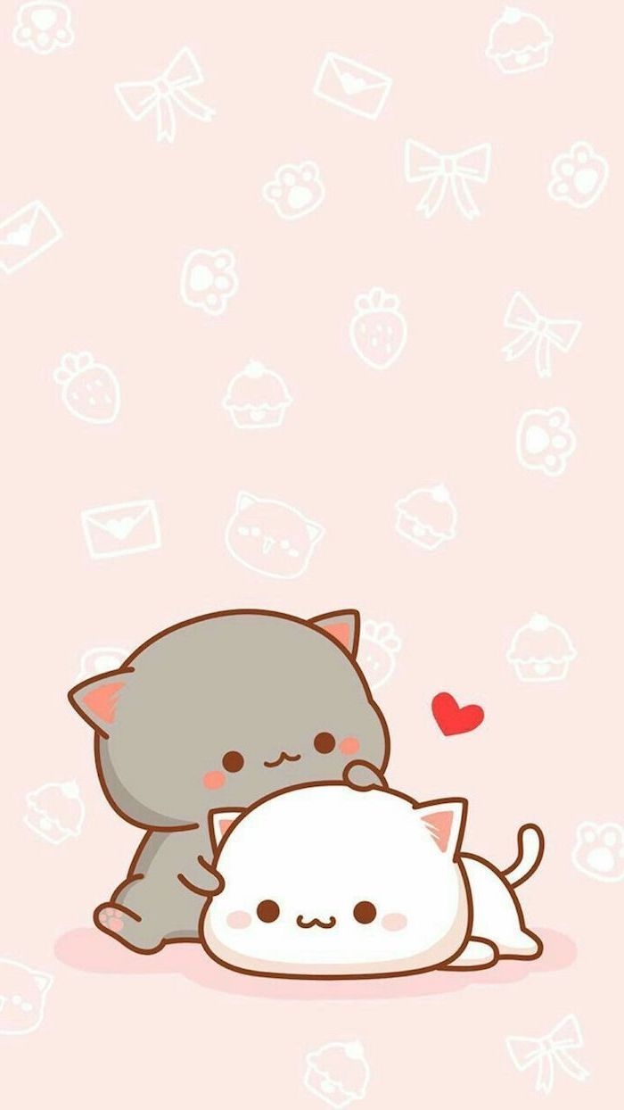 700x1250 Cute cartoon wallpaper, Cute anime cat, Phone