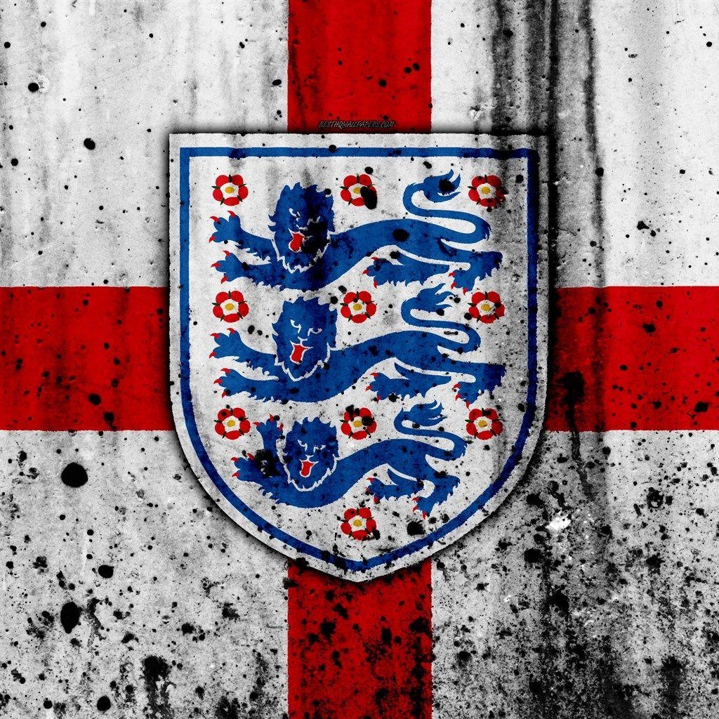 1030x1030 Download wallpaper England national football team, 4k, emblem, Phone