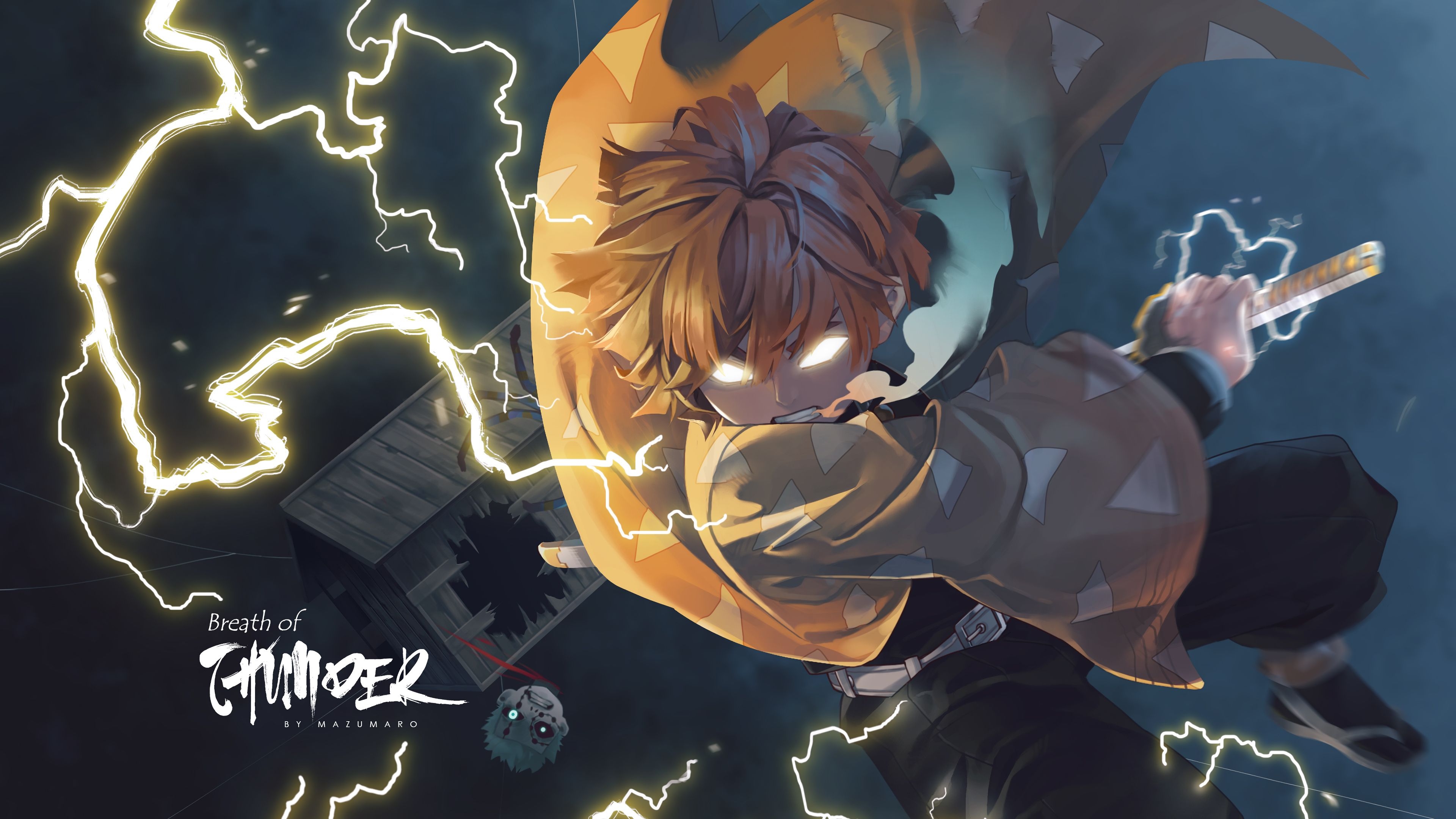 3840x2160 Kimetsu No Yaiba Zenitsu Agatsuma Anime Wallpaper:, Desktop
