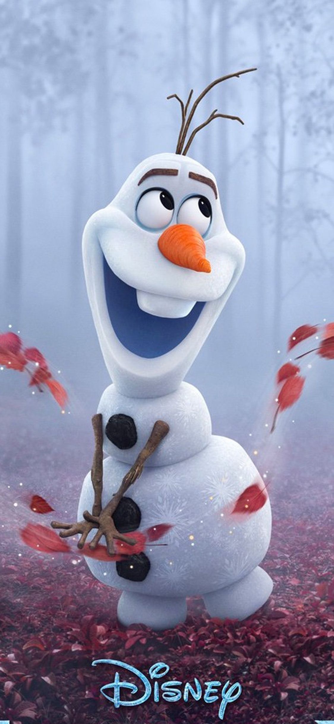 1130x2440 iPhone X wallpaper. frozen olaf cute disney film art, Phone