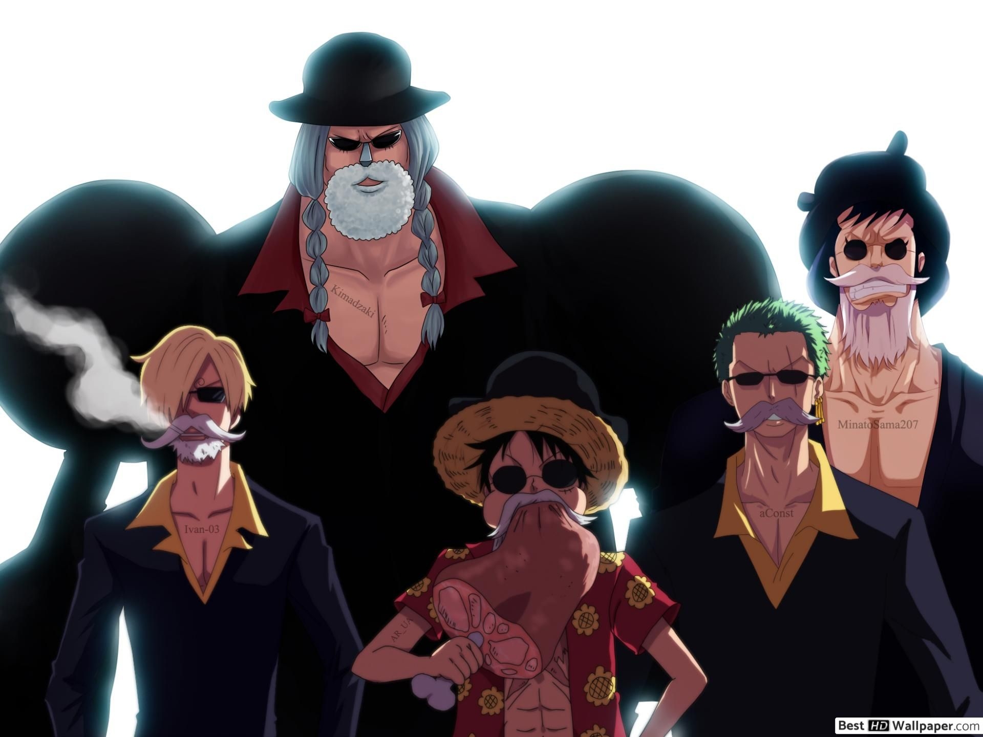 1920x1440 One Piece D. Luffy, Roronoa Zoro, Sanji, Kin'emon, Franky HD wallpaper download, Desktop