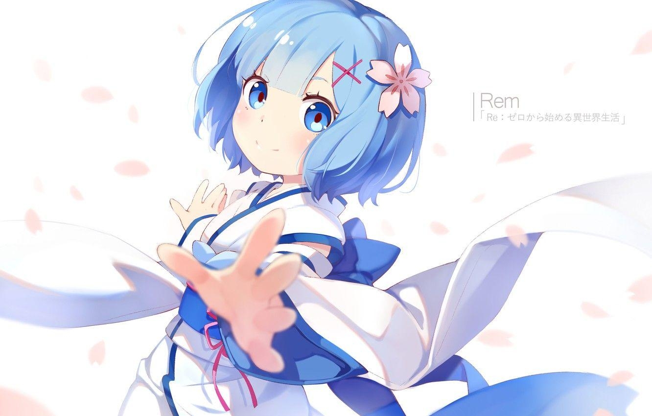 1340x850 Wallpaper anime, art, girl, REM, Re: Zero Kara Hajime Chip Isek Or, Desktop