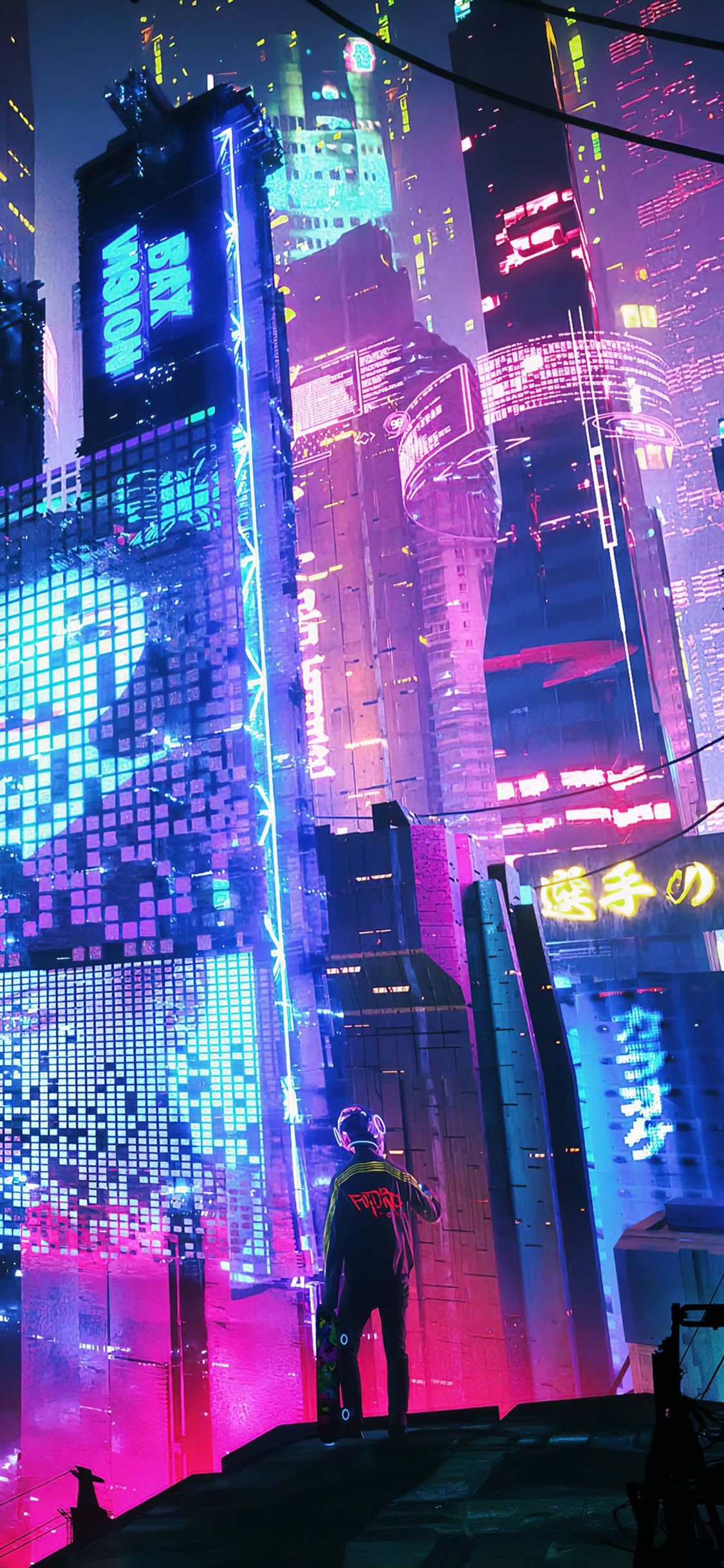 1130x2440 Colorful Neon City 4k iPhone XS, iPhone iPhone X HD 4k, Phone