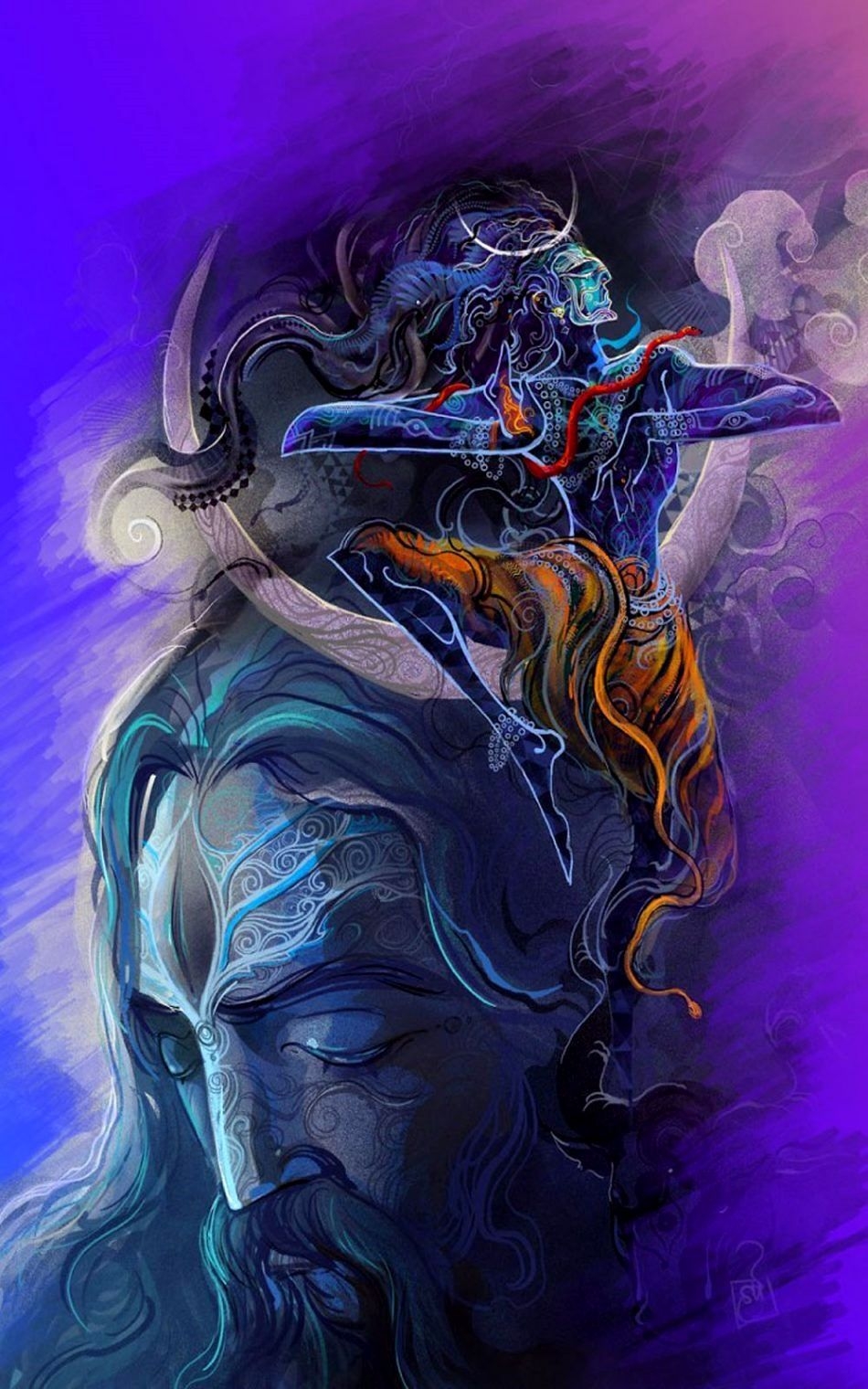 950x1520 Psychedelic universe. Angry lord shiva, Shiva wallpaper, Shiva angry, Phone