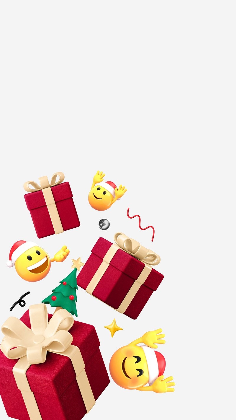 800x1430 Christmas Emoji Image Wallpaper, Phone