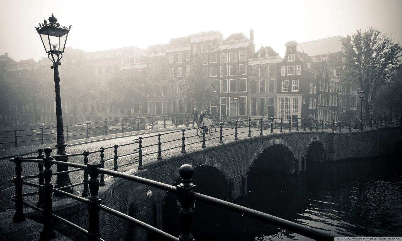 1280x770 Misty Amsterdam HD desktop wallpaper, Widescreen, High, Desktop