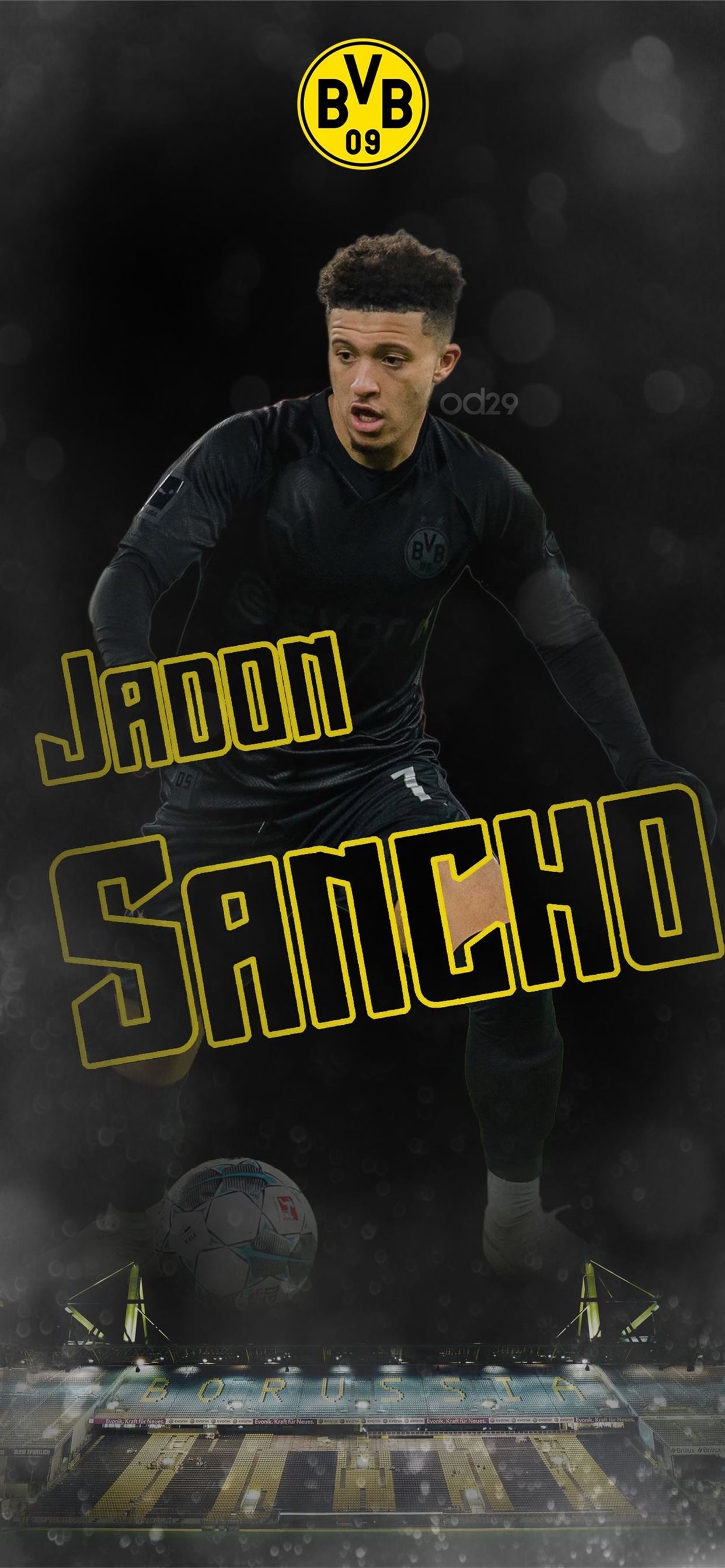 1250x2690 Jadon Sancho Borussia Dortmund iPhone Wallpaper Free Download, Phone