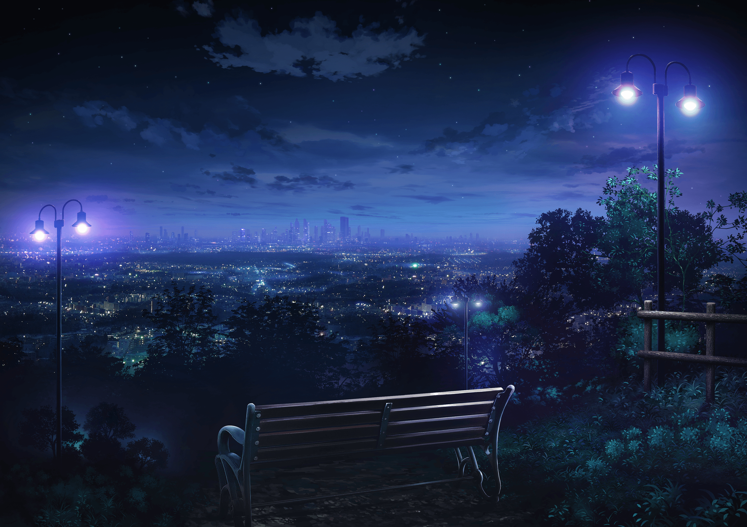 2530x1790 Anime Night Wallpaper Free Anime Night Background, Desktop