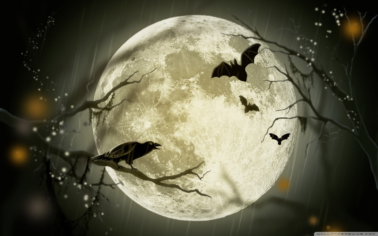 1280x800 Halloween Moon Ultra HD Desktop Background Wallpaper for 4K UHD TV, Widescreen & UltraWide Desktop & Laptop, Tablet, Desktop