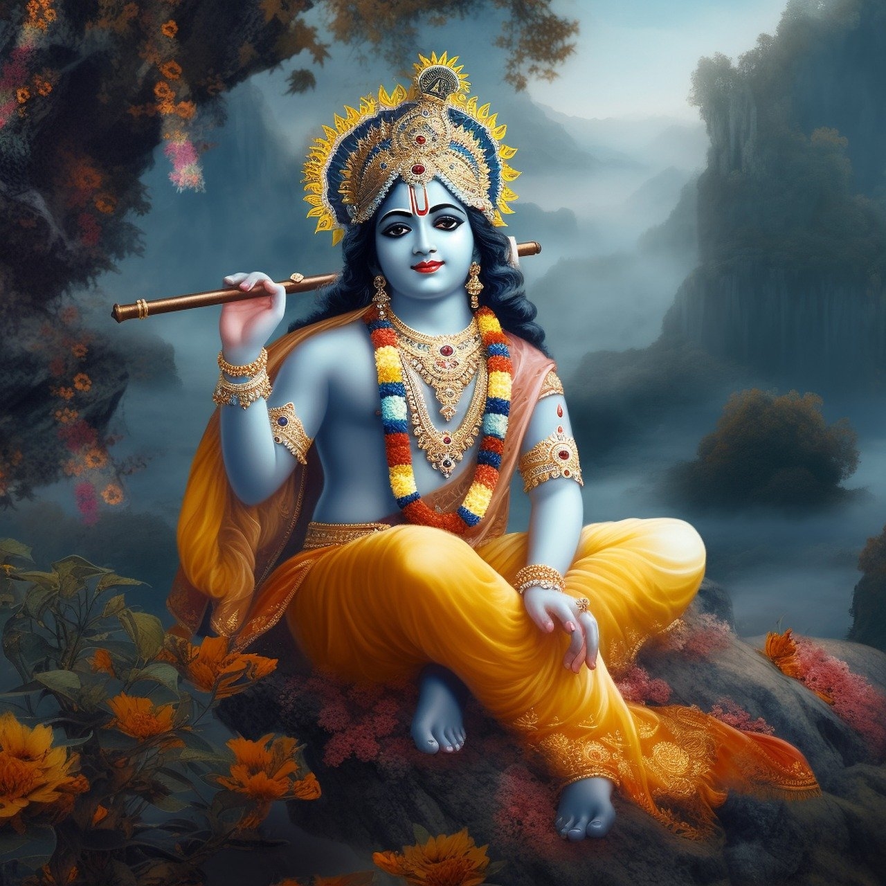 1280x1280 Free Krishna Ai & Krishna Image, Phone