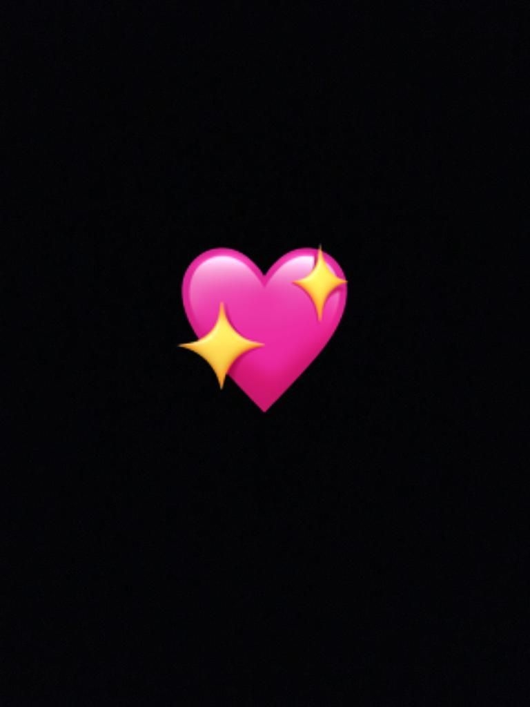 770x1030 Heart emoji with black background. Cute emoji wallpaper, Emoji background, Heart emoji, Phone