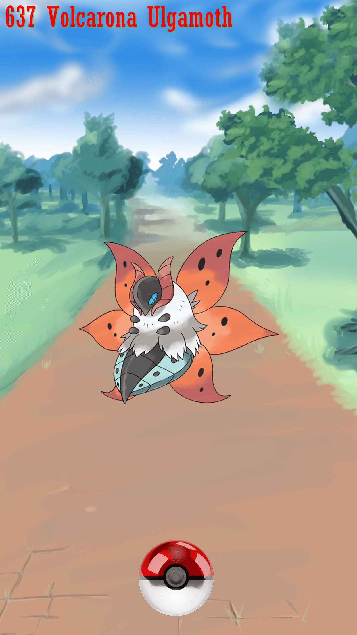 1250x2210 Street Pokeball Volcarona Ulgamoth, Phone