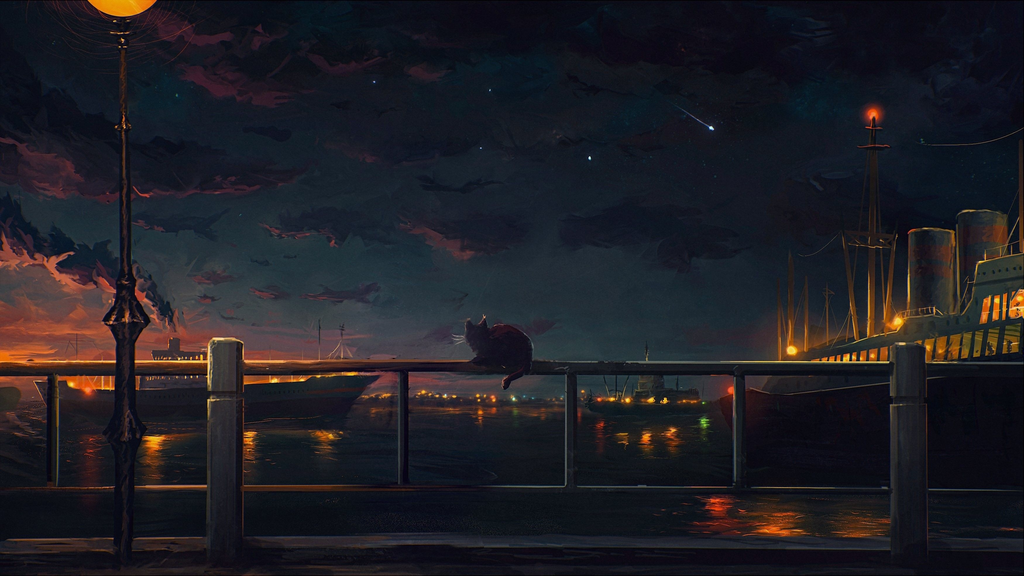 3500x1970 Anime Landscape Wallpaper, Desktop