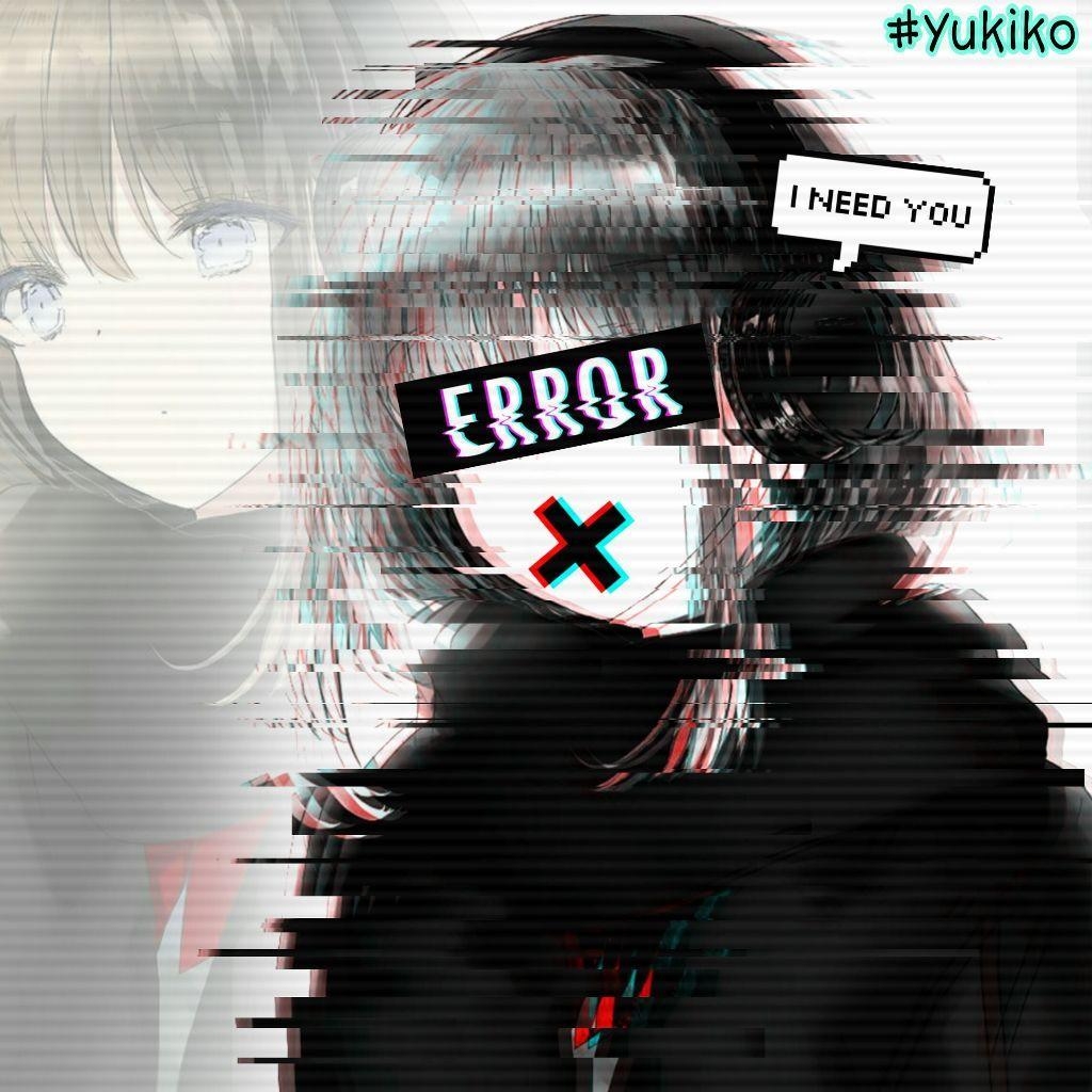 1030x1030 Anime Error Glitch, Phone