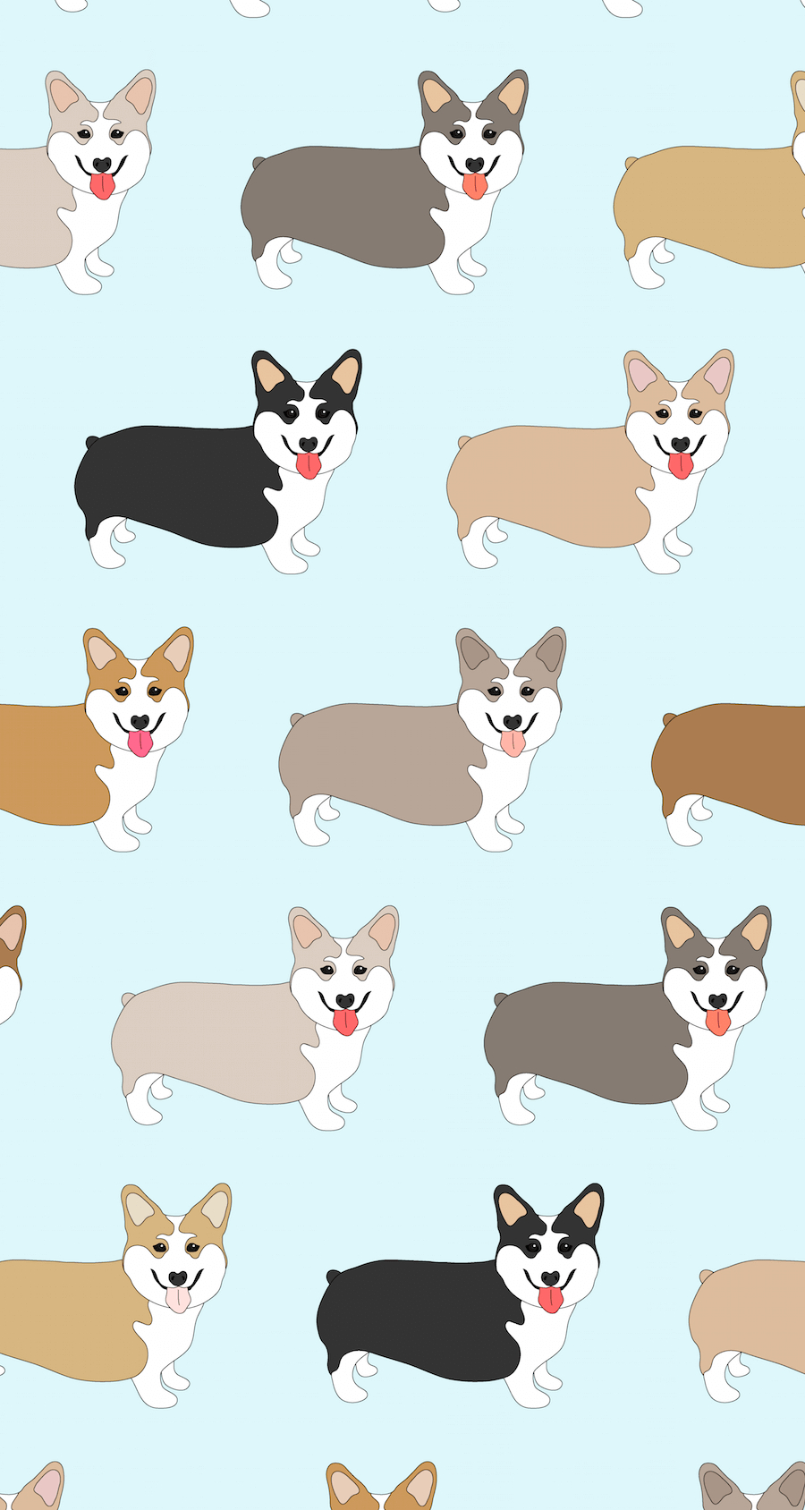 900x1690 Freebie and Corgis Wallpaper Carter Design. Corgi wallpaper, Pretty wallpaper iphone, Emoji wallpaper, Phone