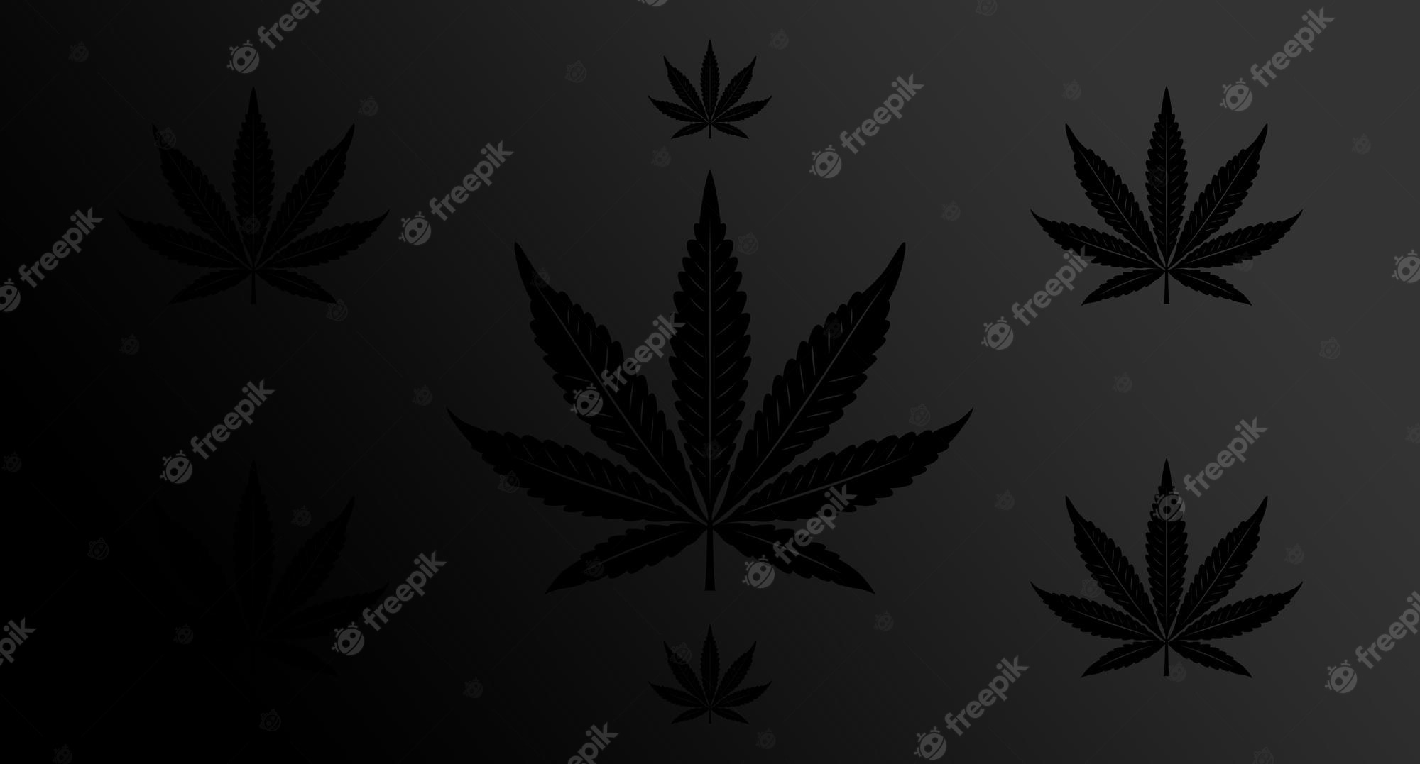 2000x1080 Premium Vector. Simple elegant hemp cannabis marijuana black dark wallpaper, Desktop