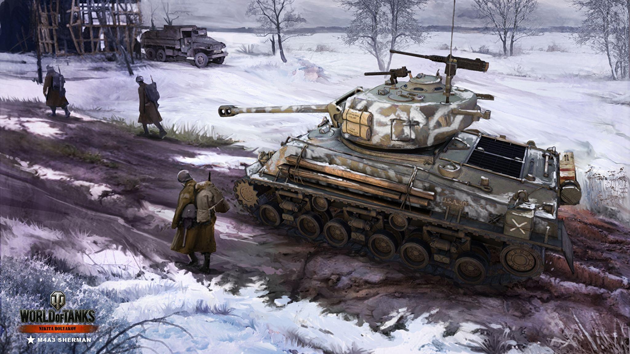 2050x1160 Image Games WOT M4 Sherman Tanks M4A3 Sherman Nikita, Desktop