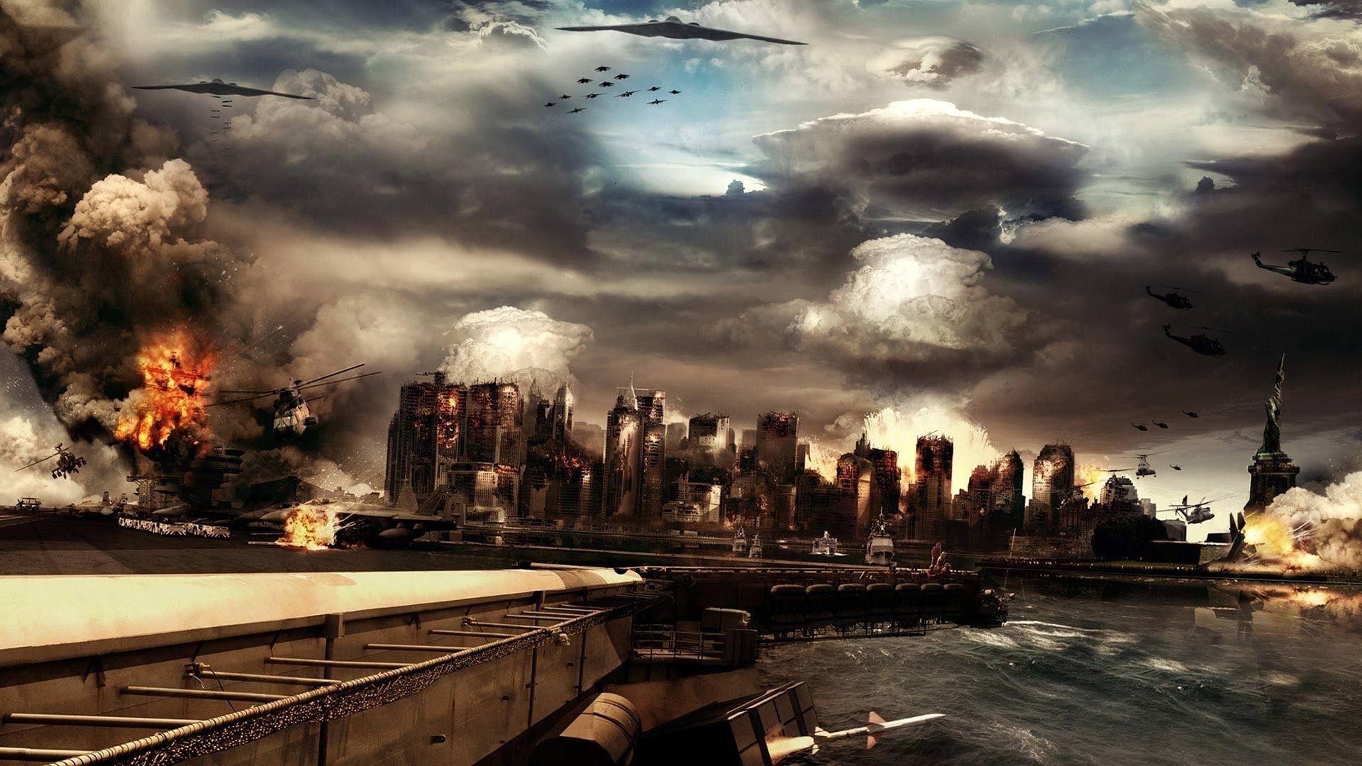 1920x1080 Download Wallpaper  war, america, attack, fighters, sea, Desktop