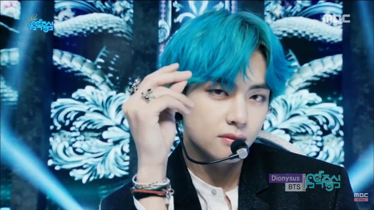 1280x720 image About ☾ Taehyung Blue Mint Hair ☽, Desktop