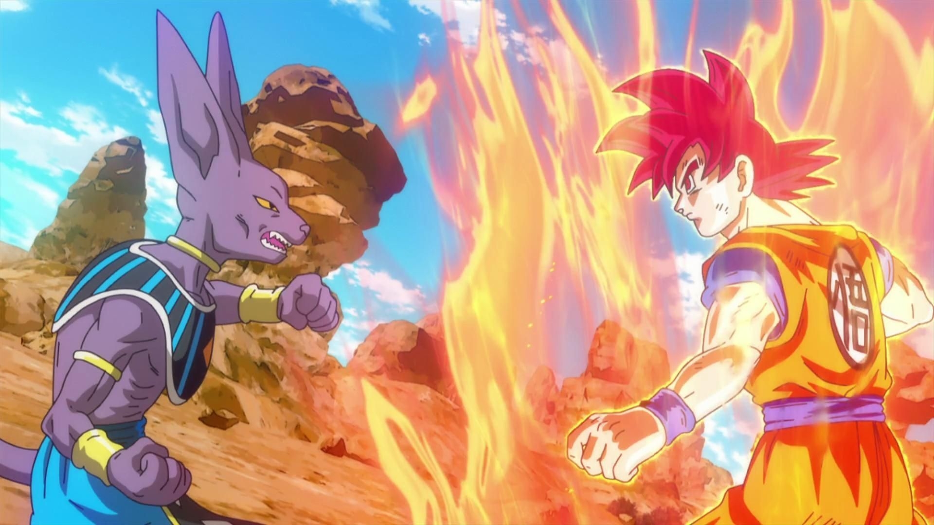 1920x1080 Dragon Ball Z Battle of Gods Bills vs Son Goku Super Saiyan God, Desktop