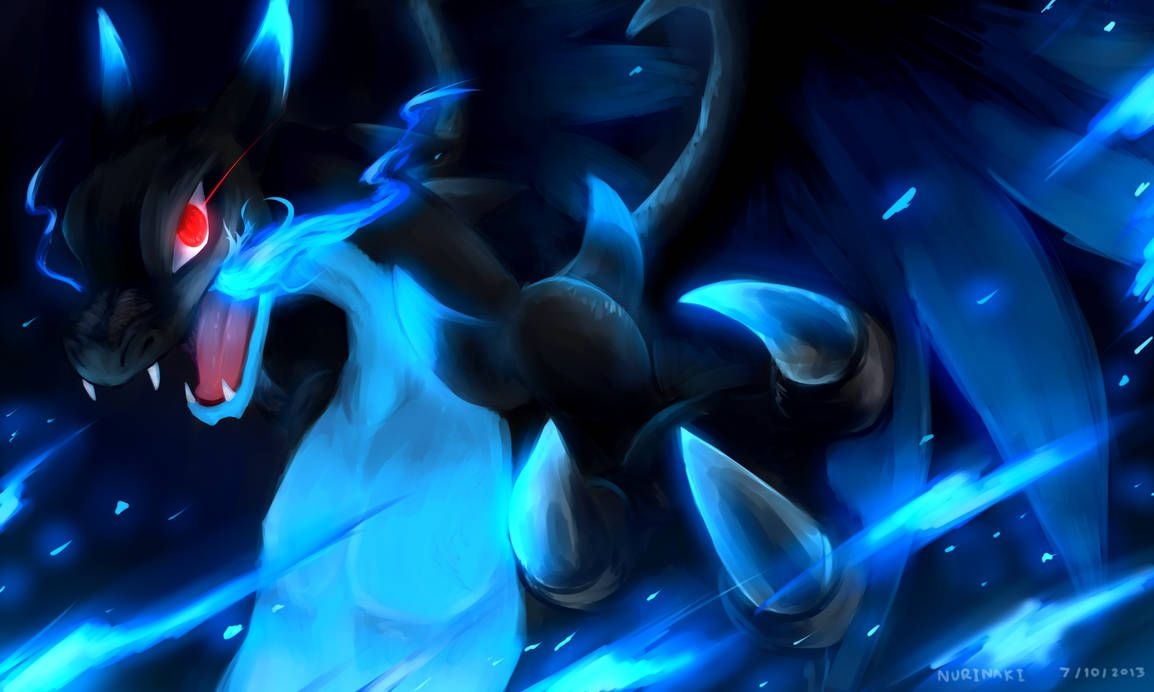 1160x700 Mega Charizard X by Nurinaki. Charizard, Cool pokemon wallpaper, Anime wallpaper, Desktop