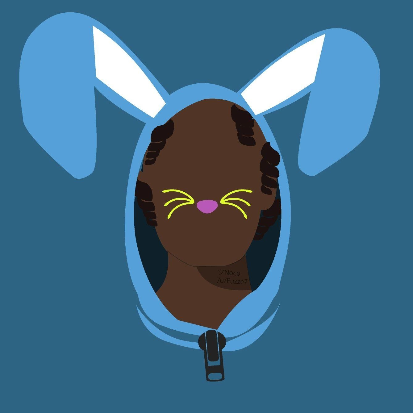 1340x1340 I Made A Simple Bunny Brawler Web Drawing, Phone