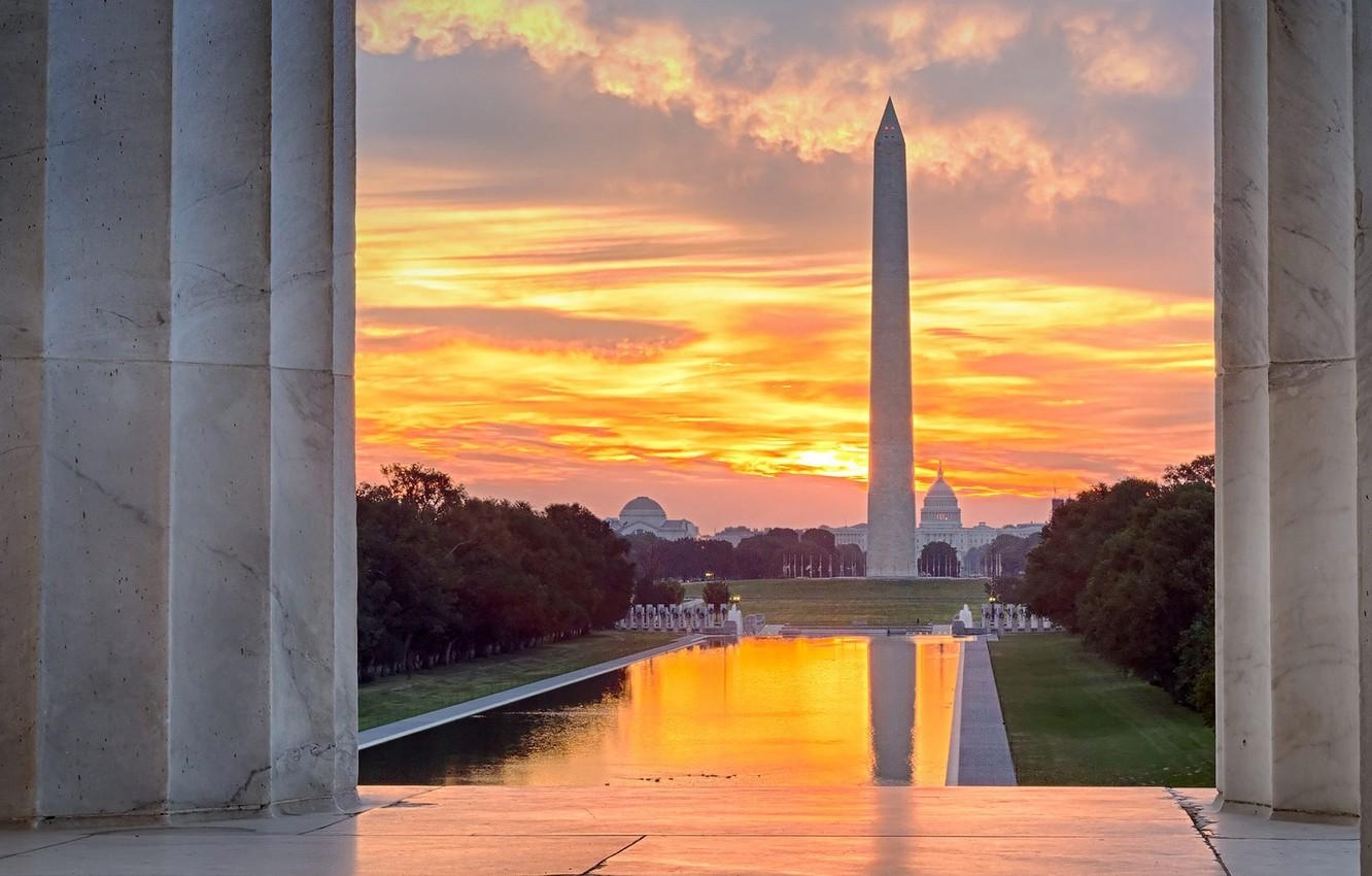 1340x850 Wallpaper Washington, USA, Capitol, DC, The Lincoln Memorial, Desktop