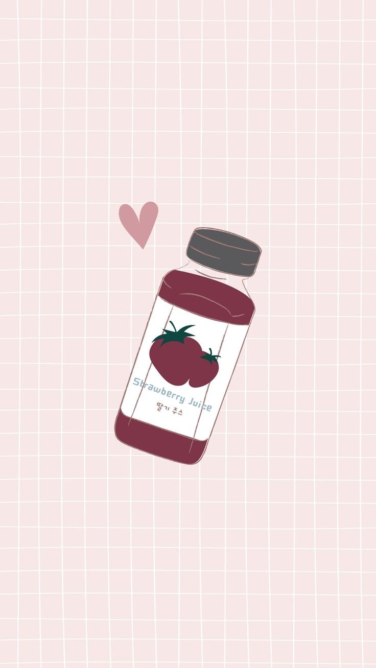 740x1310 Strawberry Juice WALLPAPER. iPhone wallpaper korean, Beauty wallpaper, Cute cartoon wallpaper, Phone