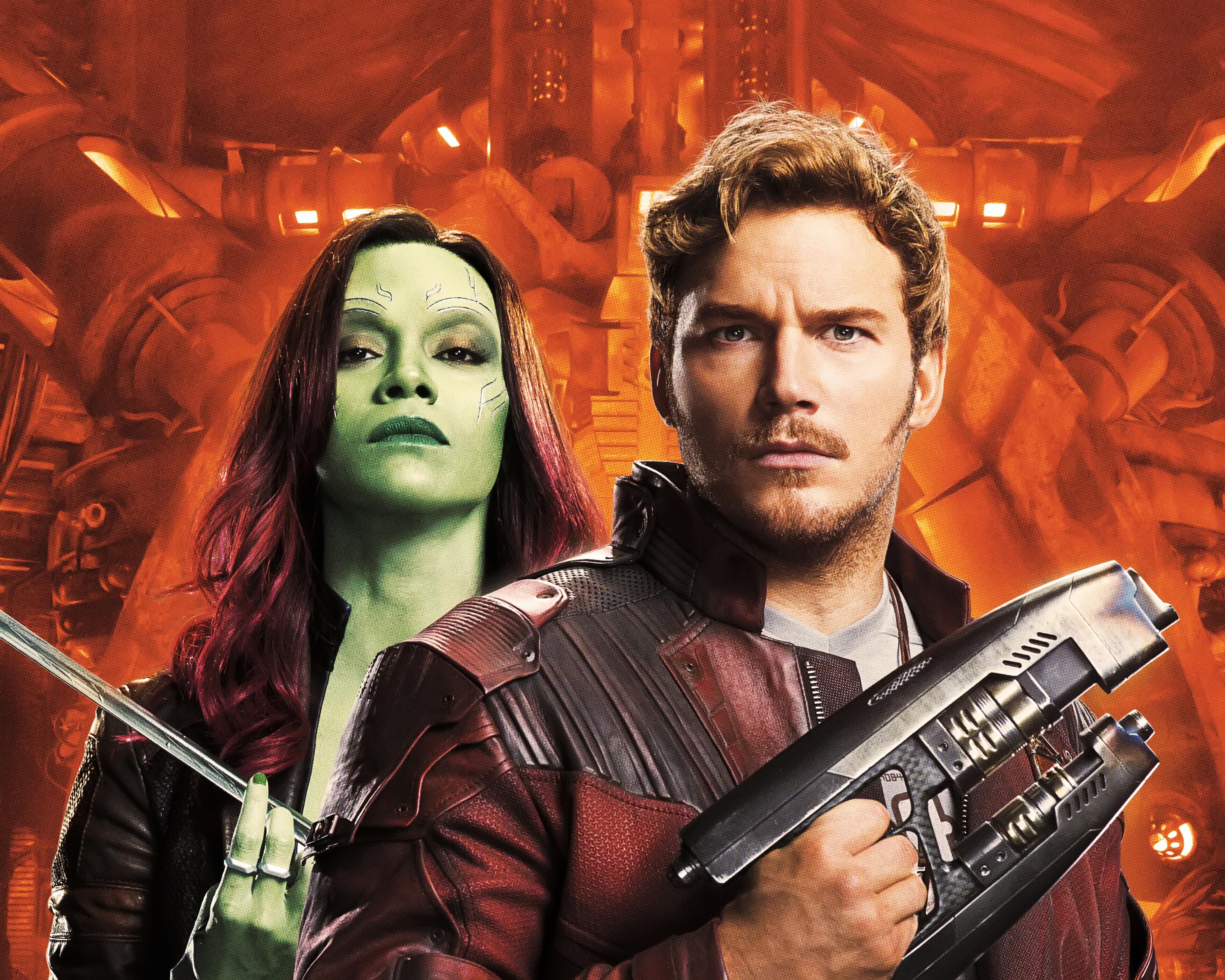 5120x4100 Guardians Of The Galaxy Vol. 2 (2017) Gamora & Star Lord 5K UHD 5:4, Desktop