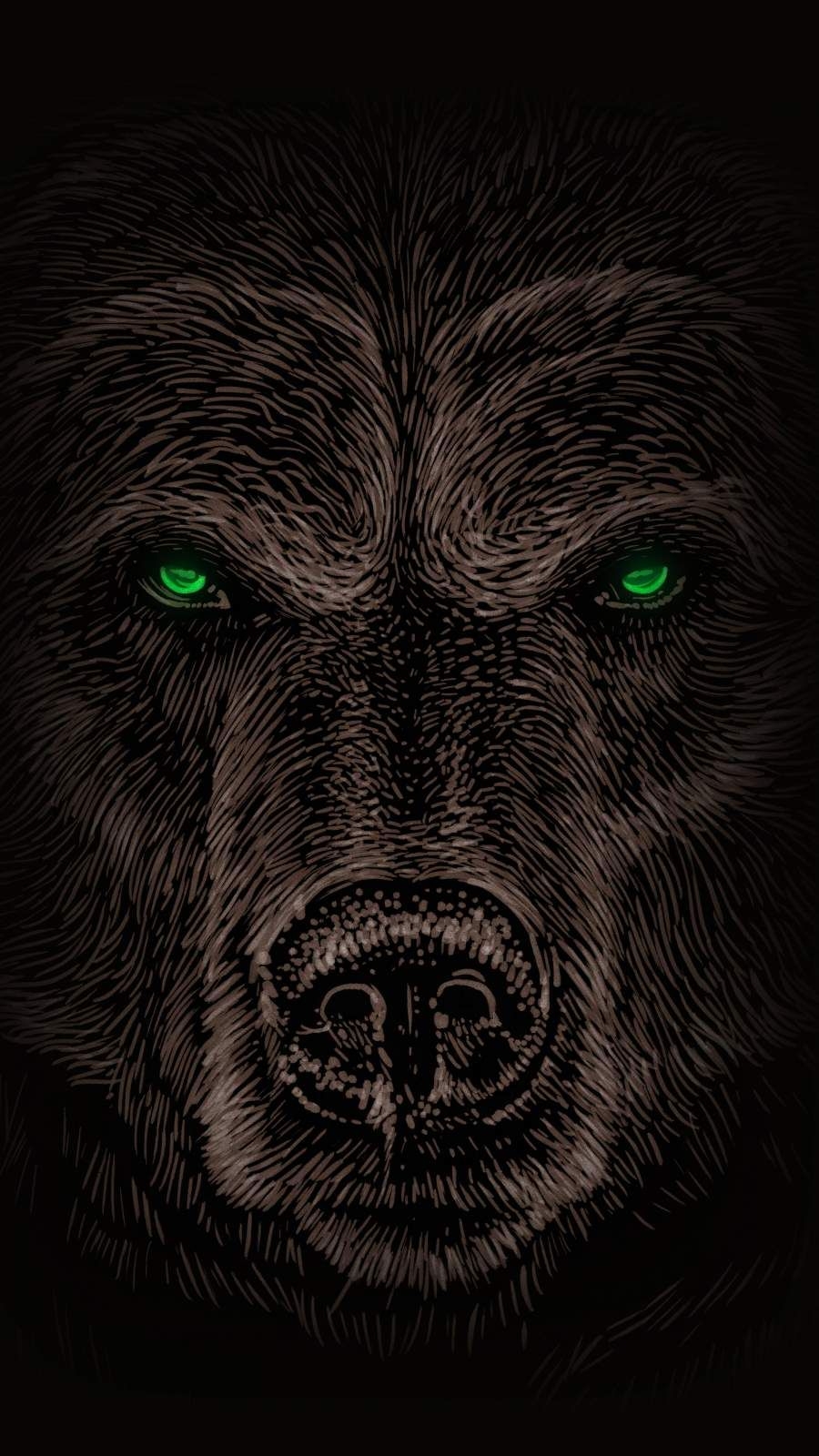 900x1600 Grizzly Bear iPhone Wallpaper. Grizzly bear tattoos, Bear artwork, Bear tattoo designs, Phone